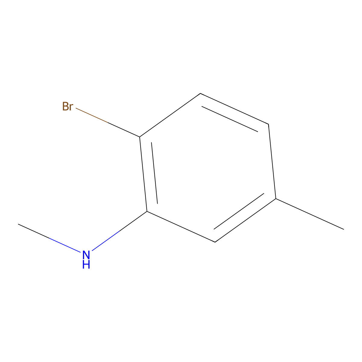 2-Bromo-N,5-dimethylaniline molecular structure, CAS 104412-68-2