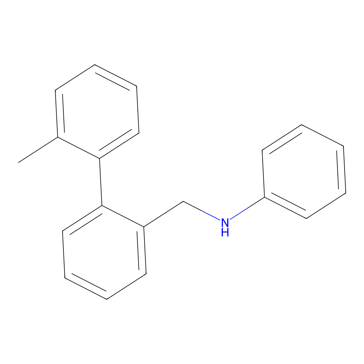 2'-Methyl-N-phenyl[1,1'-biphenyl]-2-methanamine molecular structure, CAS 104413-55-0
