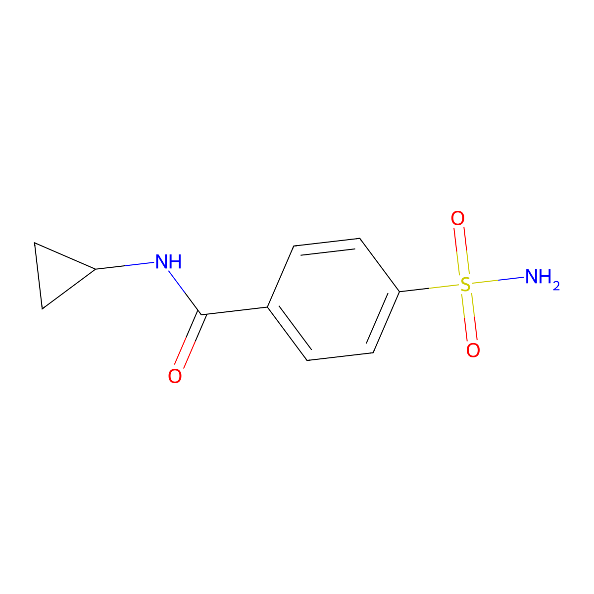 4-(Aminosulfonyl)-N-cyclopropylbenzamide molecular structure, CAS 1044135-16-1