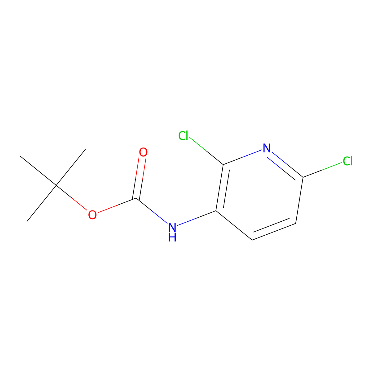 tert-Butyl (2,6-dichloropyridin-3-yl)carbamate molecular structure, CAS 1044149-00-9
