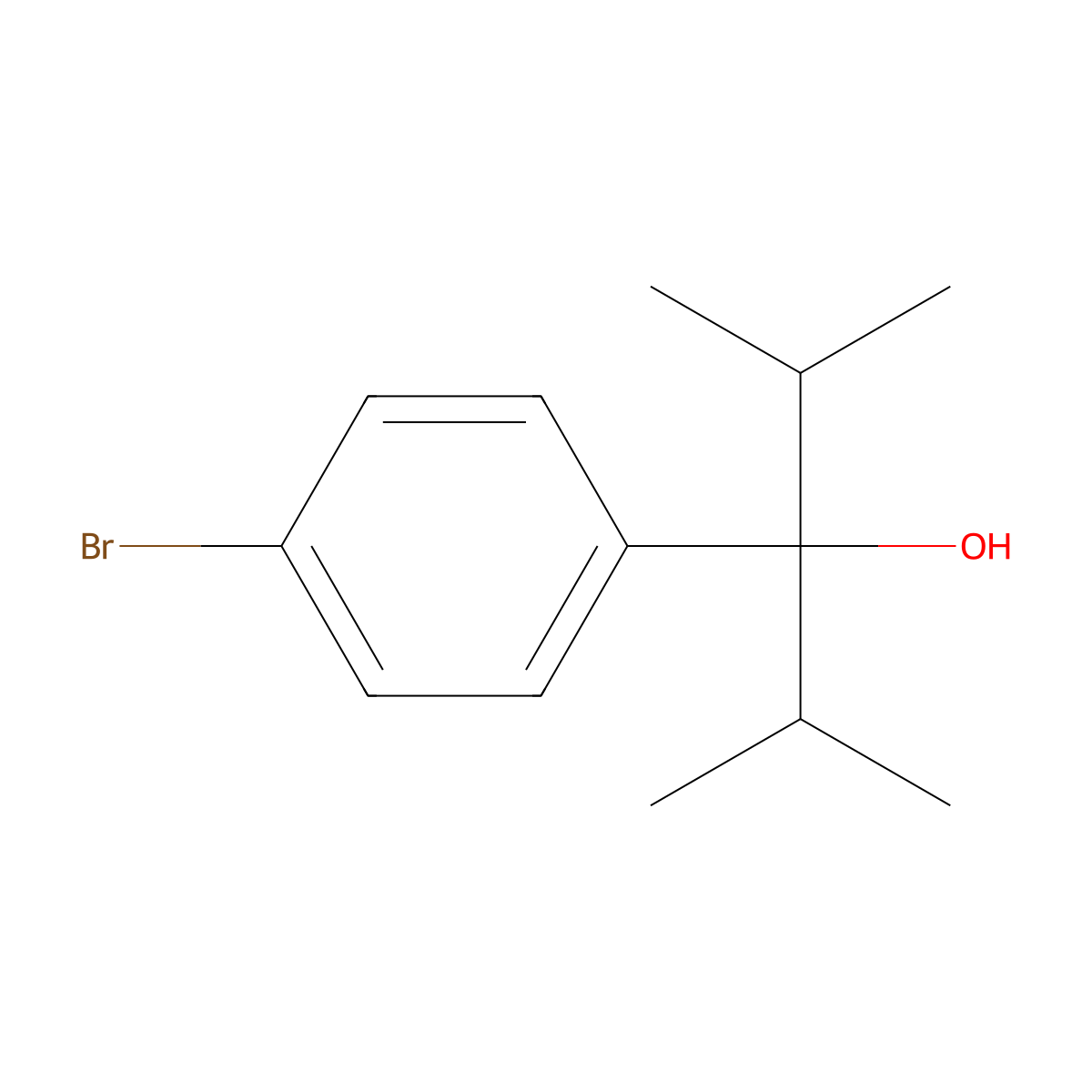 3-(4-Bromophenyl)-2,4-dimethylpentan-3-ol molecular structure, CAS 104417-68-7