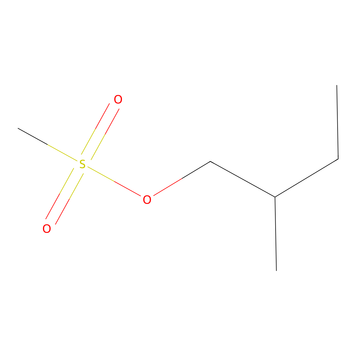 (2S)-2-Methylbutyl methanesulfonate molecular structure, CAS 104418-40-8