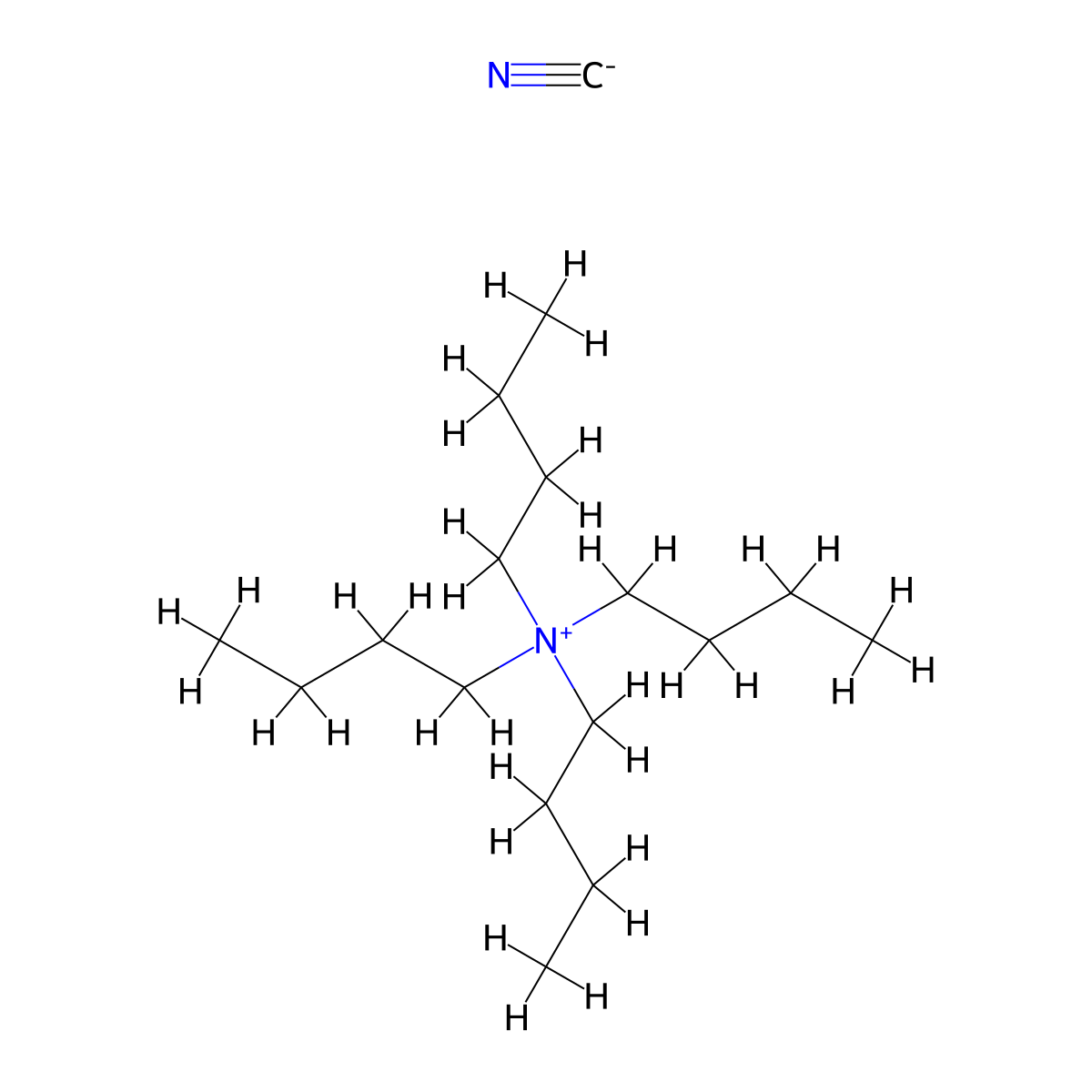 Tetrabutylammonium Cyanide molecular structure, CAS 10442-39-4