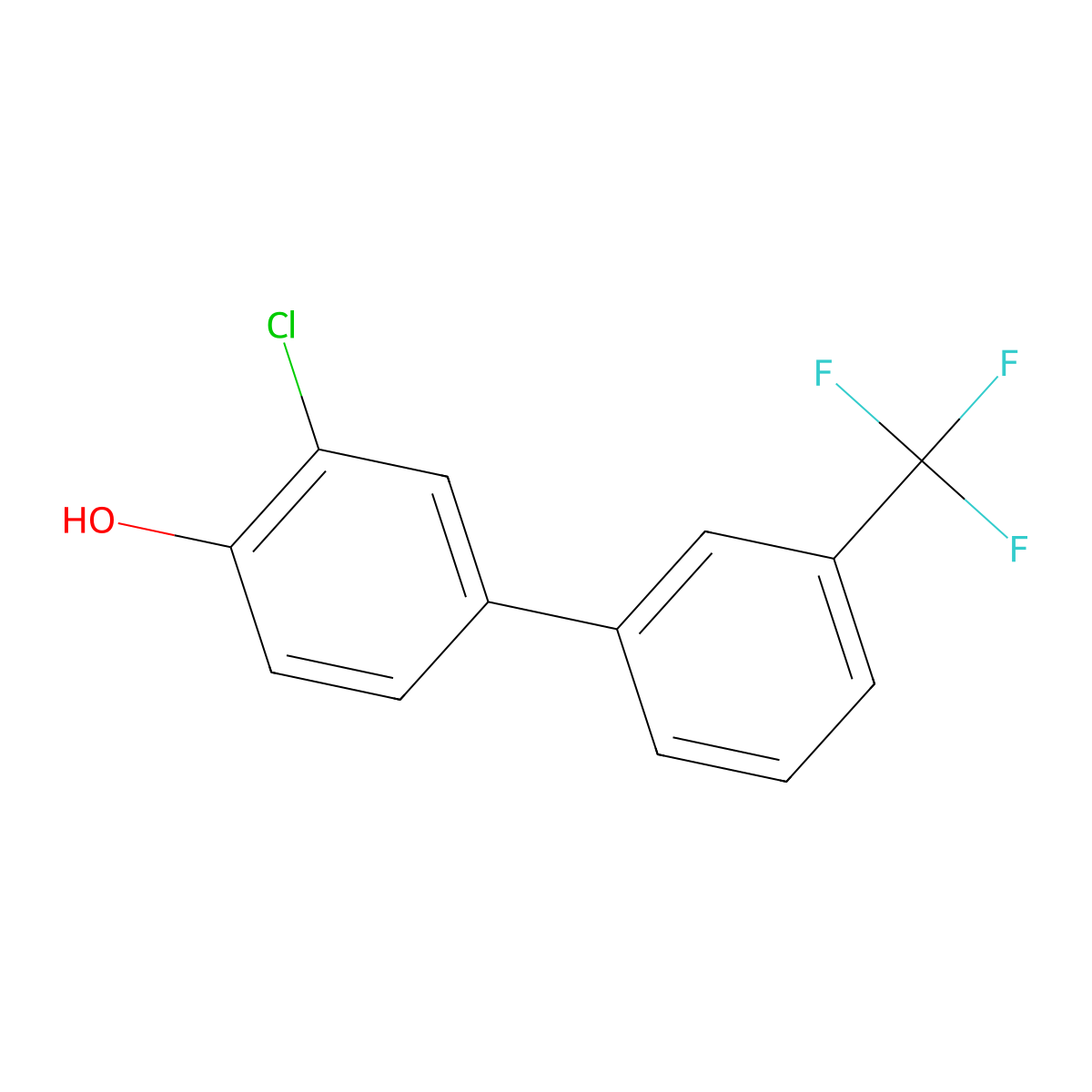 3-Chloro-3'-(trifluoromethyl)[1,1'-biphenyl]-4-ol molecular structure, CAS 1044209-15-5