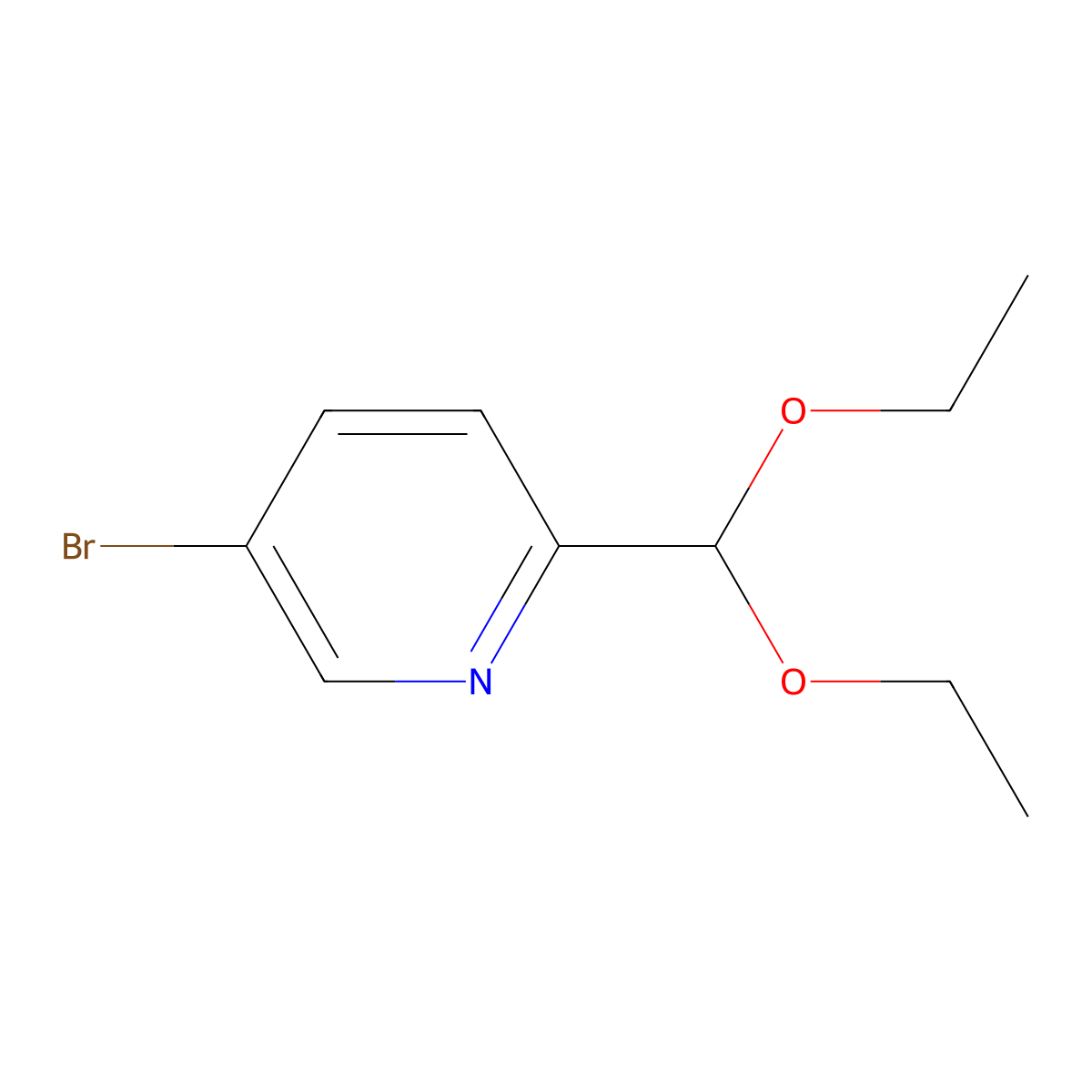 5-Bromo-2-(diethoxymethyl)pyridine molecular structure, CAS 1044209-33-7