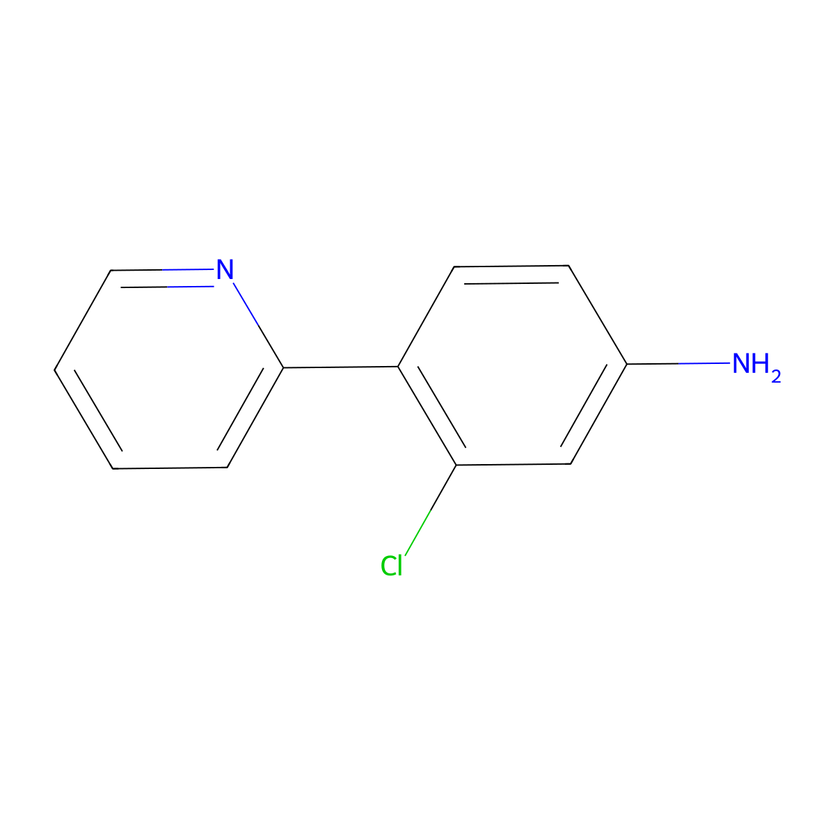 3-Chloro-4-(pyridin-2-yl)aniline molecular structure, CAS 1044209-44-0