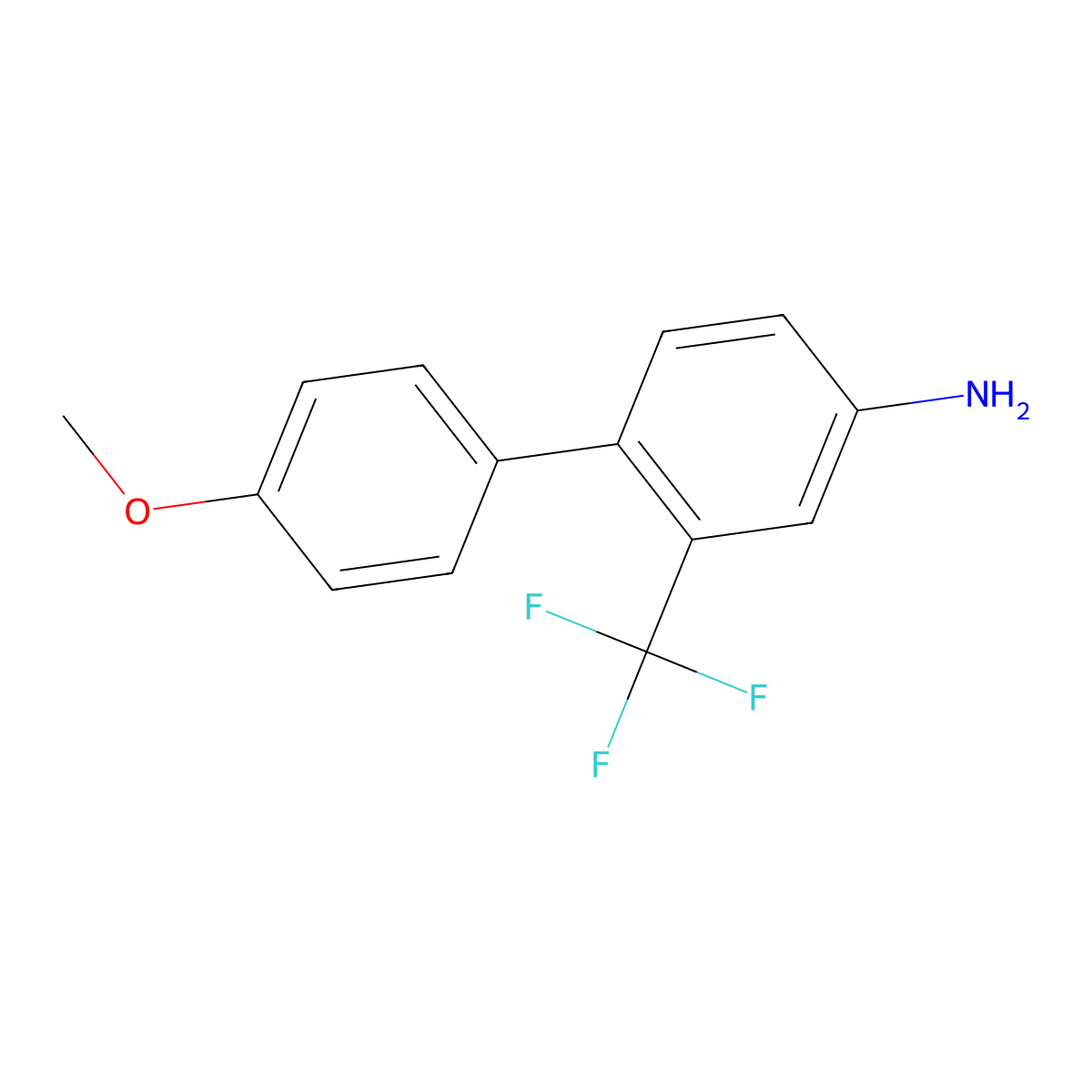 4'-Methoxy-2-(trifluoromethyl)-[1,1'-biphenyl]-4-amine molecular structure, CAS 1044209-50-8