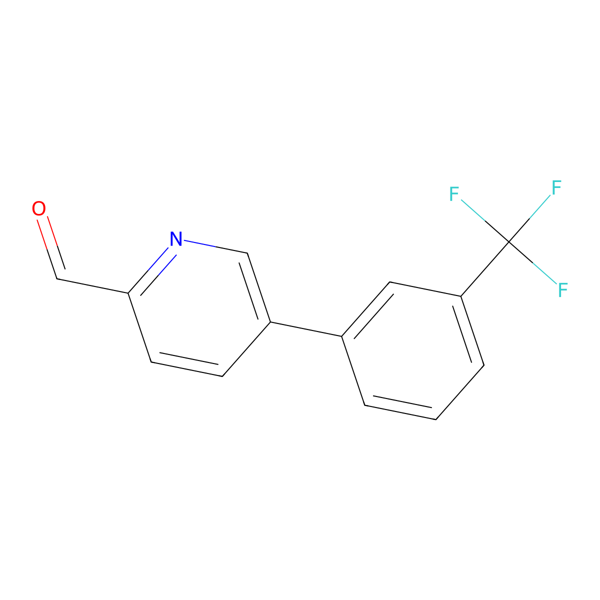 5-(3-(Trifluoromethyl)phenyl)picolinaldehyde molecular structure, CAS 1044210-01-6