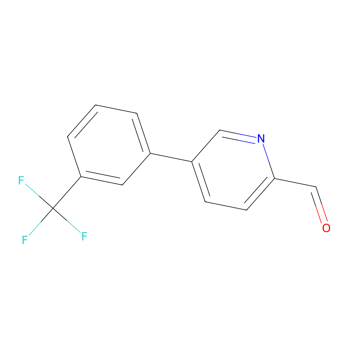 5-(3-(Trifluoromethyl)phenyl)picolinaldehyde molecular structure, CAS 1044210-01-6