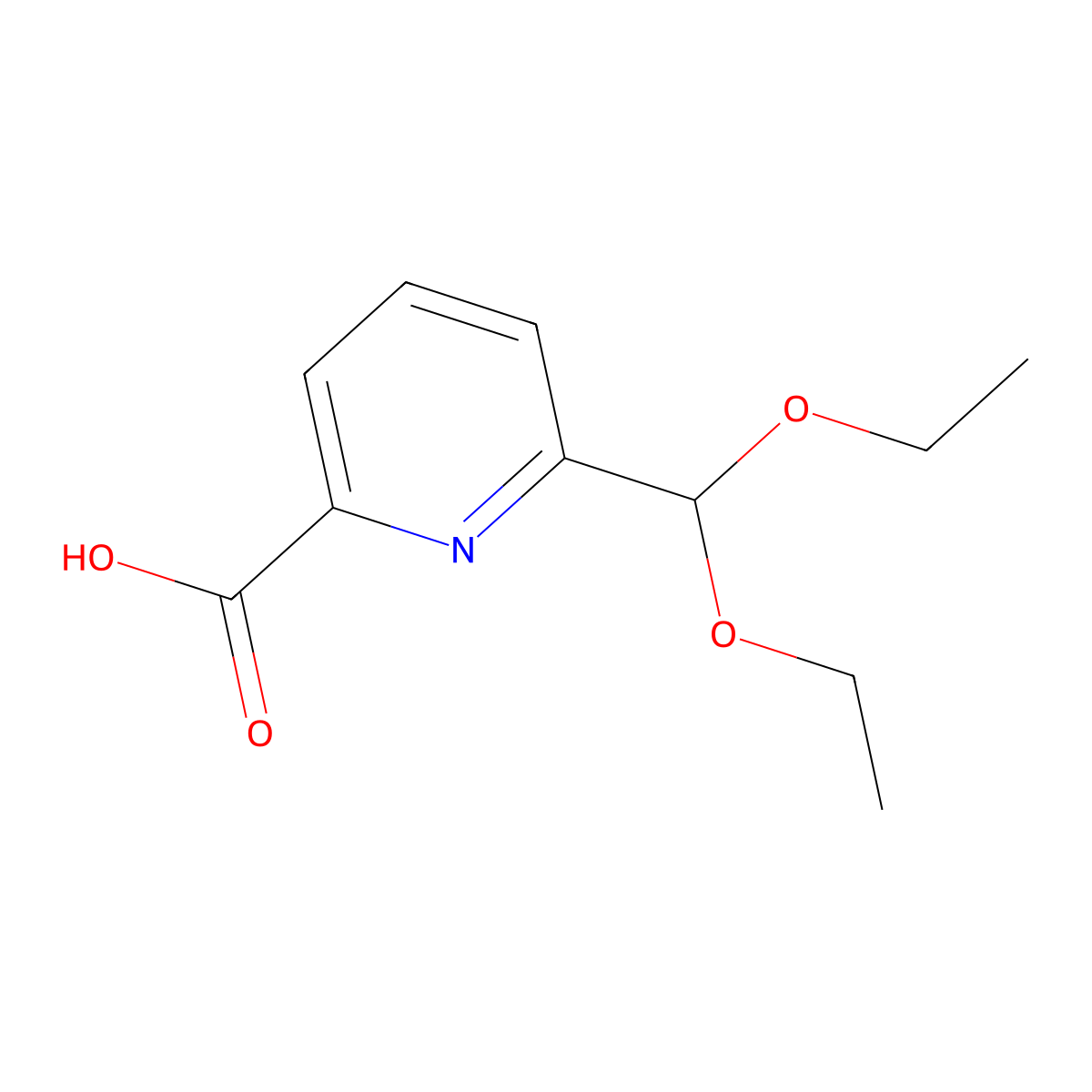 6-(Diethoxymethyl)picolinic acid molecular structure, CAS 1044210-11-8