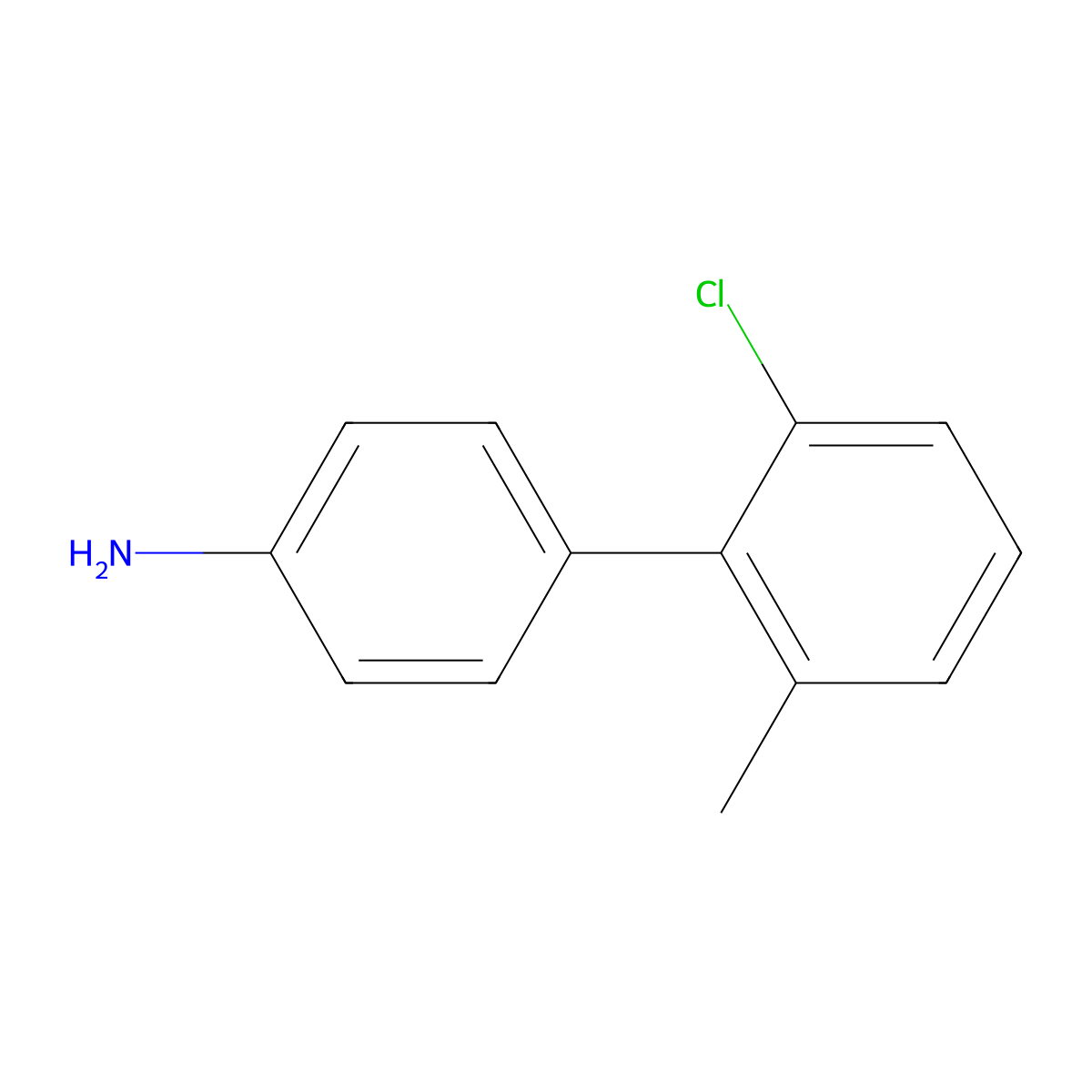 2'-Chloro-6'-methyl-[1,1'-biphenyl]-4-amine molecular structure, CAS 1044210-29-8