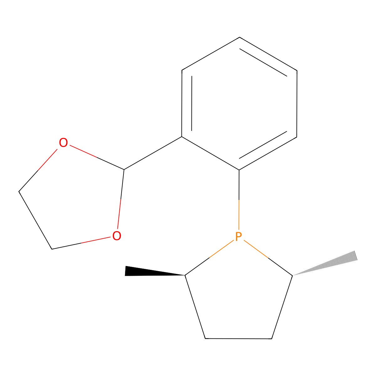 (2R,5R)-1-(2-(1,3-Dioxolan-2-yl)phenyl)-2,5-dimethylphospholane molecular structure, CAS 1044256-04-3