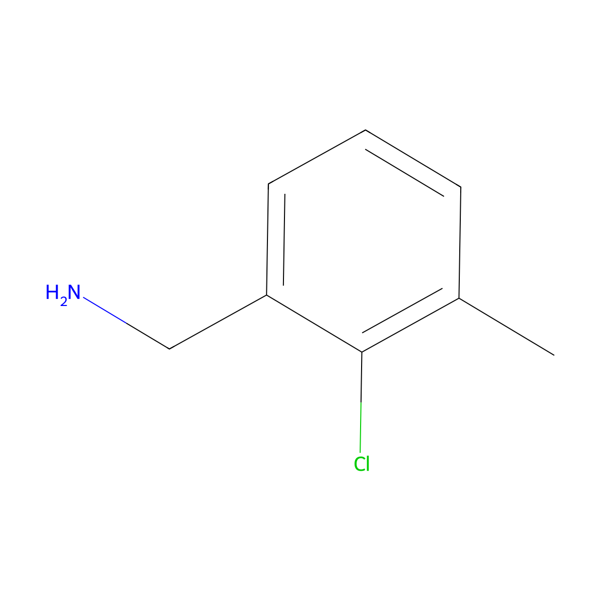 2-Chloro-3-methylbenzylamine molecular structure, CAS 1044256-78-1