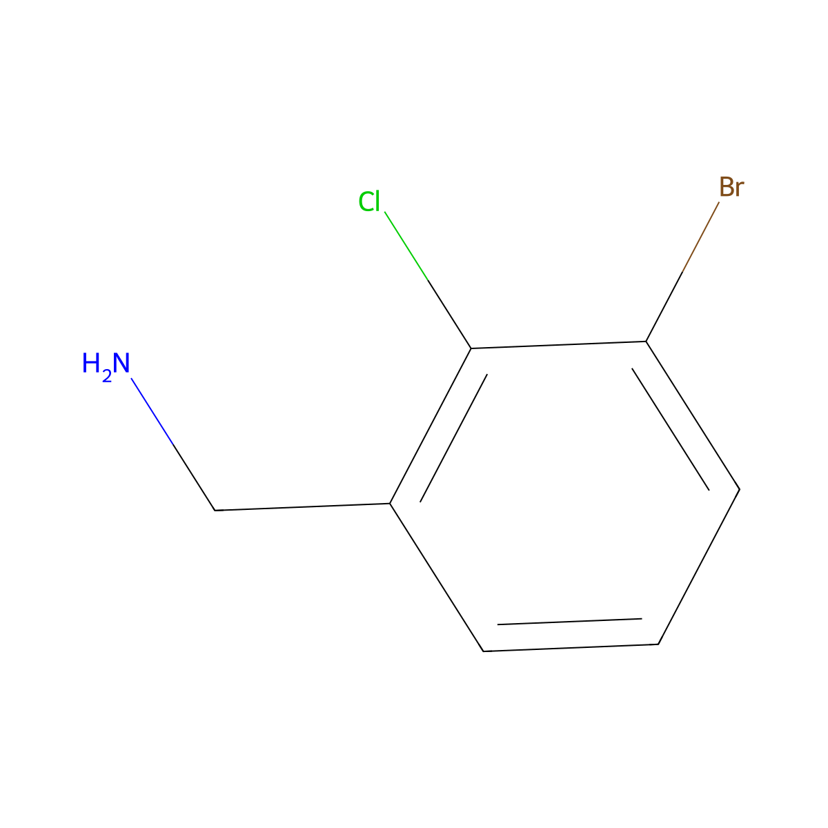(3-Bromo-2-chlorophenyl)methanamine molecular structure, CAS 1044256-91-8