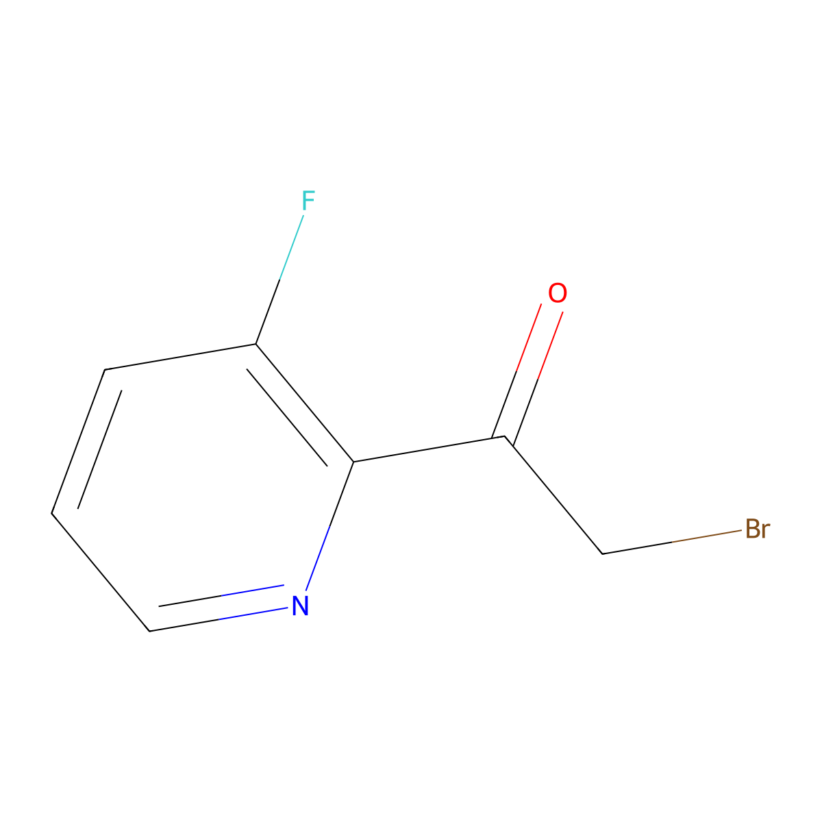 2-Bromo-1-(3-fluoropyridin-2-YL)ethanone molecular structure, CAS 1044270-51-0