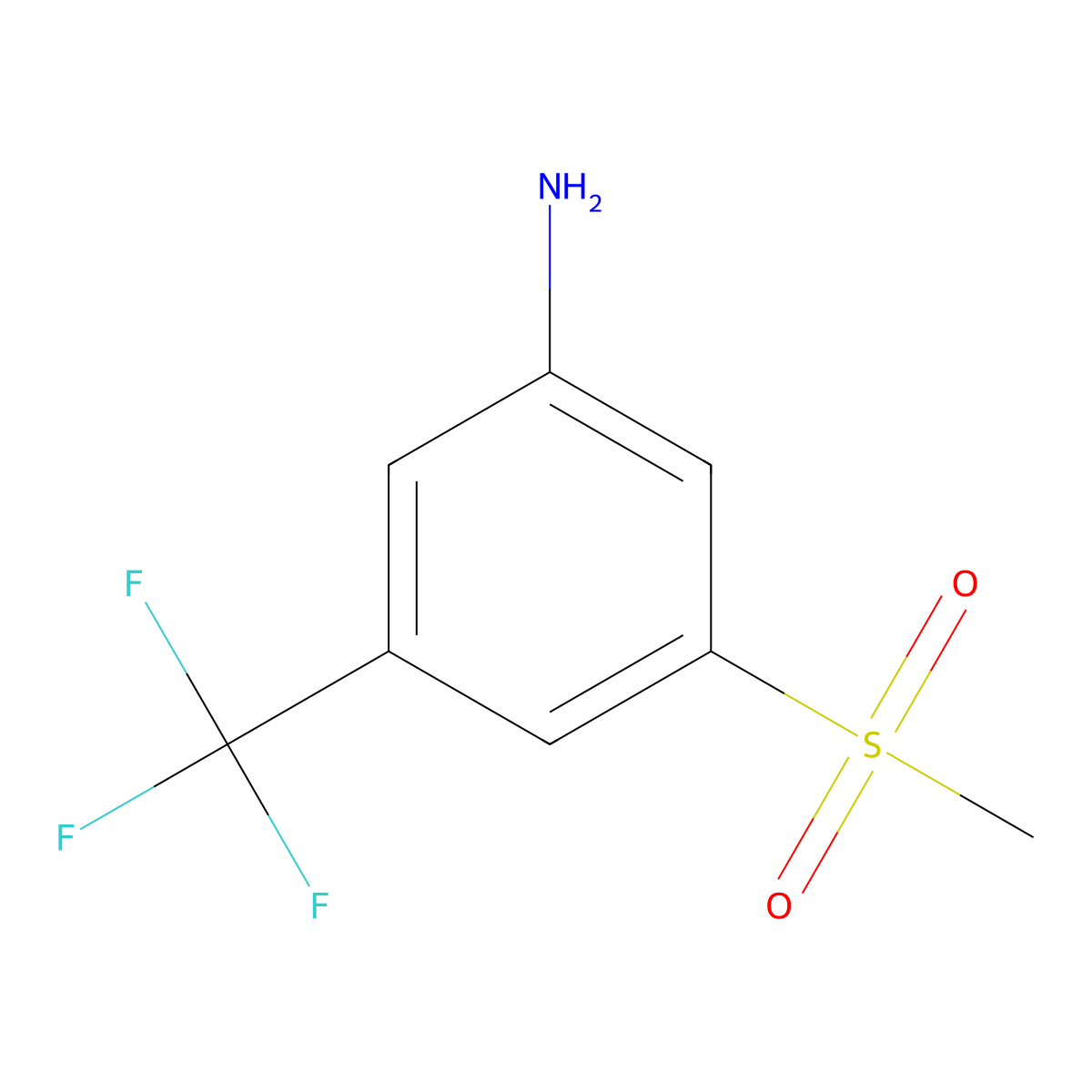 3-Methanesulfonyl-5-(trifluoromethyl)aniline molecular structure, CAS 1044271-86-4