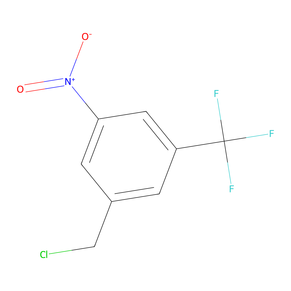 1-(Chloromethyl)-3-nitro-5-(trifluoromethyl)benzene molecular structure, CAS 1044271-89-7