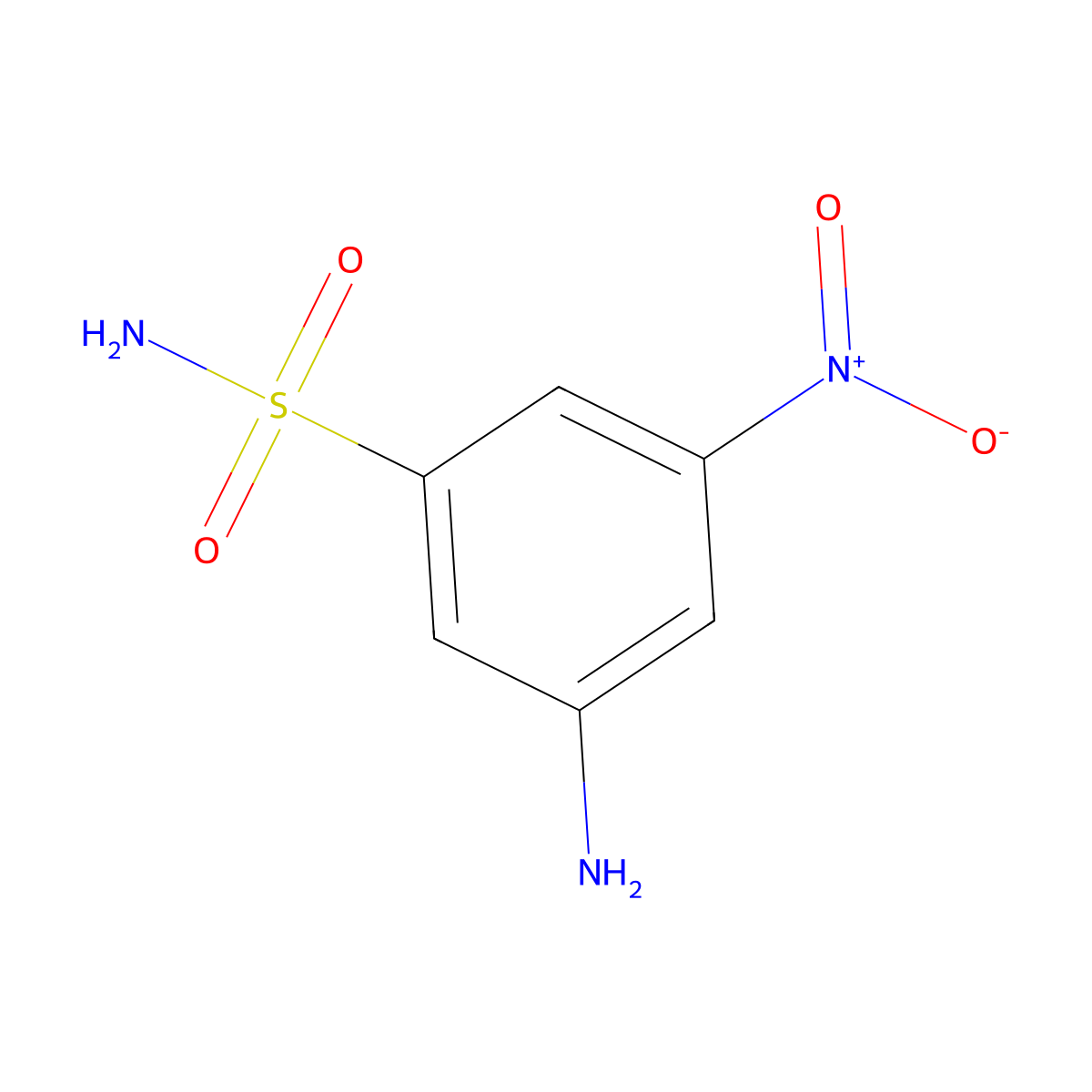 3-Amino-5-nitrobenzenesulfonamide molecular structure, CAS 1044271-92-2
