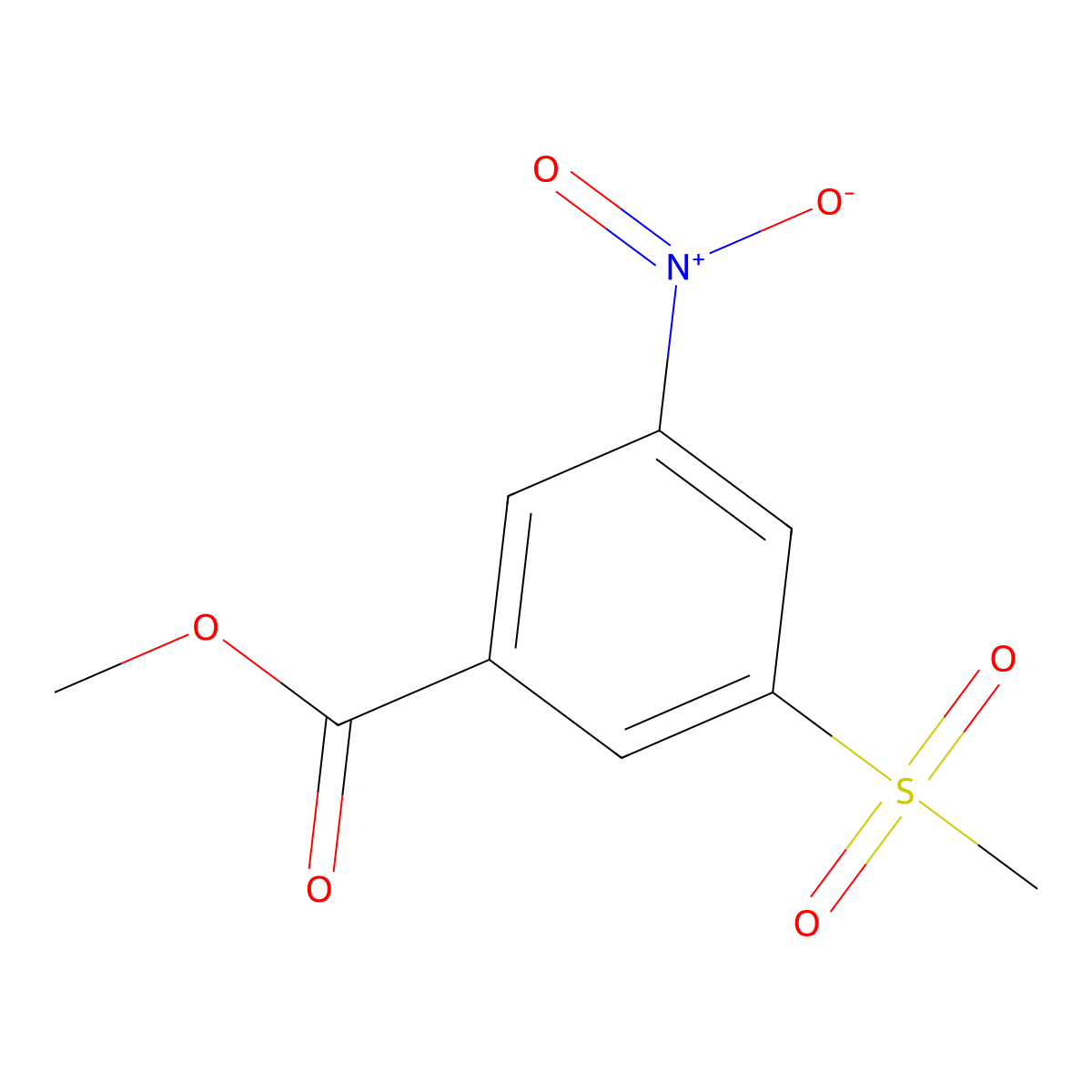Methyl 3-methanesulfonyl-5-nitrobenzoate molecular structure, CAS 1044271-95-5