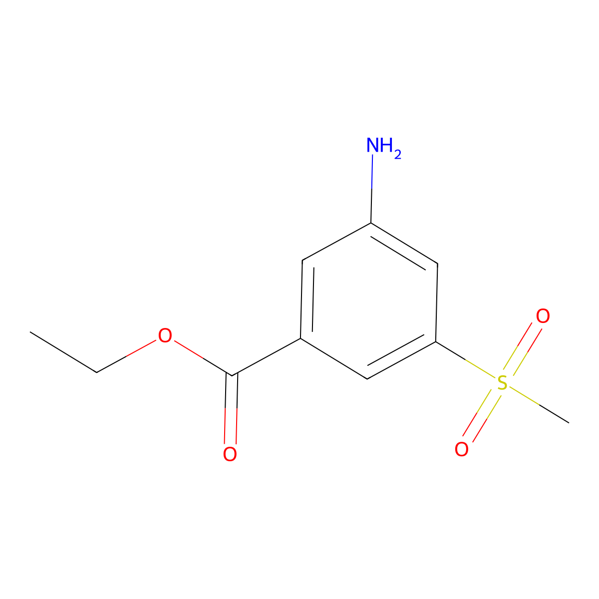 Ethyl 3-amino-5-methanesulfonylbenzoate molecular structure, CAS 1044272-56-1