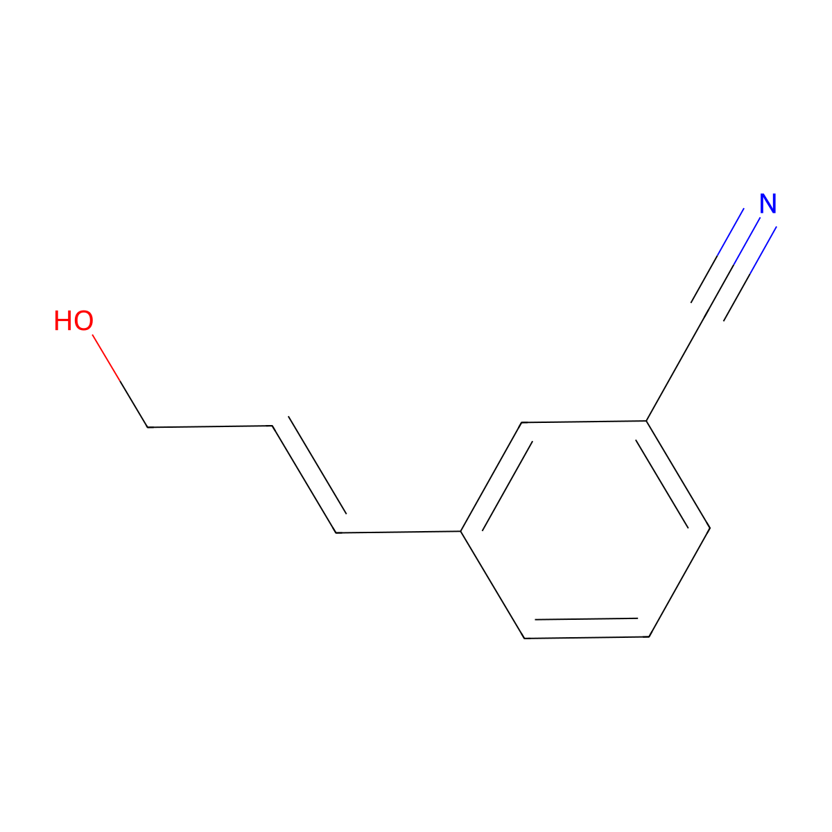 3-Cyanocinnamyl alcohol molecular structure, CAS 104428-95-7