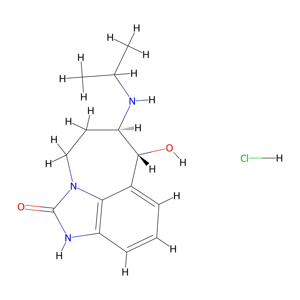 Zilpaterol Hydrochloride molecular structure, CAS 1044281-58-4