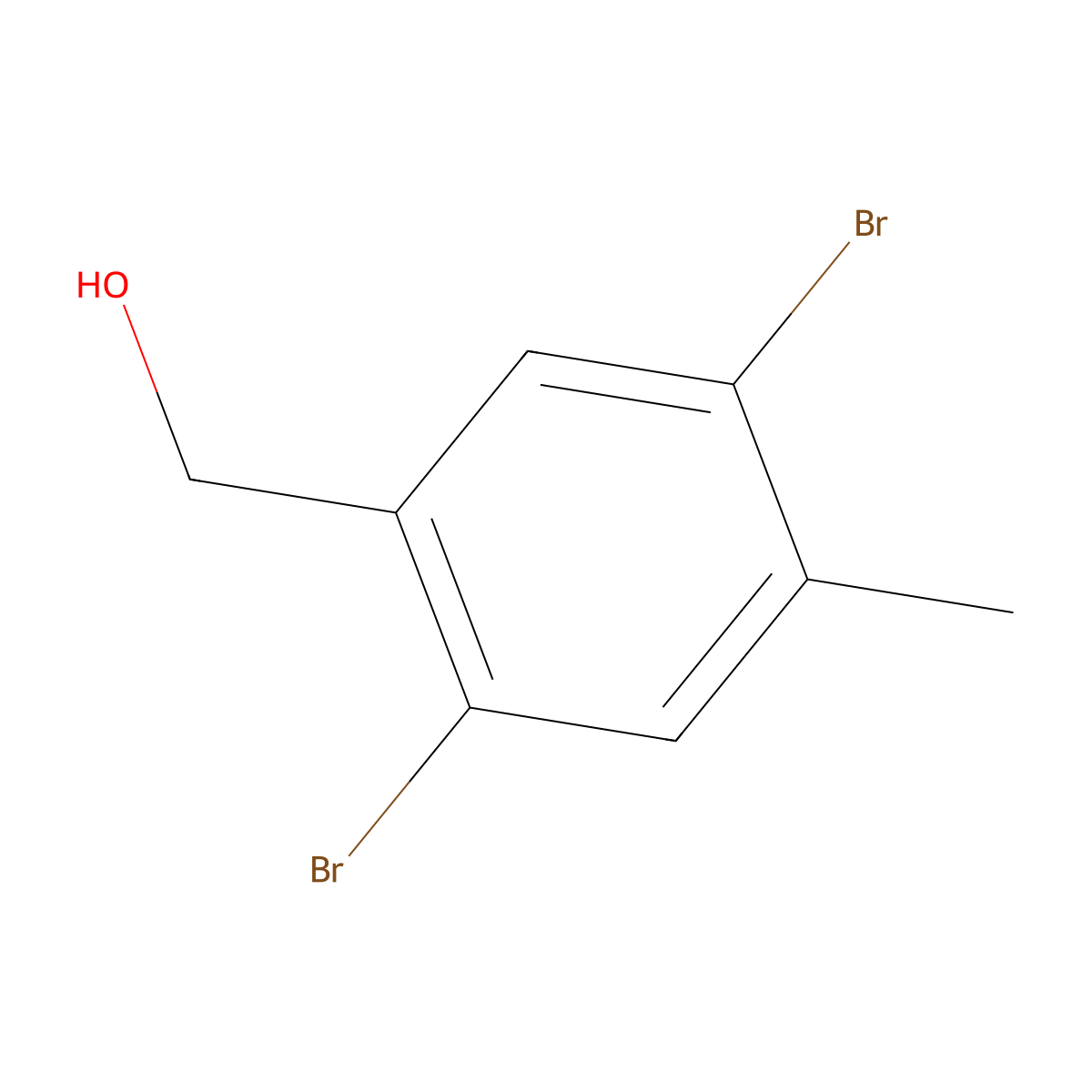 (2,5-Dibromo-4-methylphenyl)methanol molecular structure, CAS 1044284-12-9