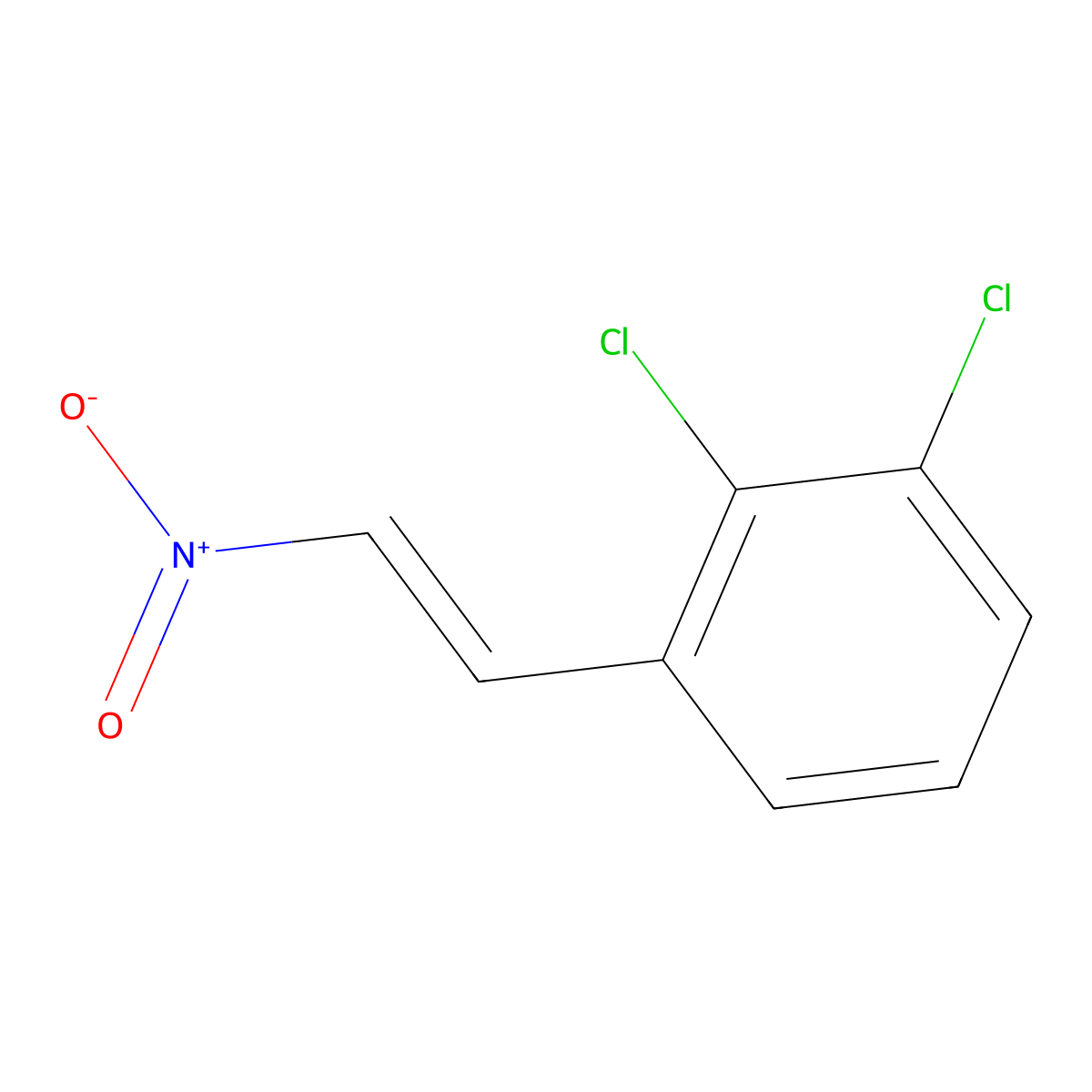 1-(2',3'-Dichlorophenyl)-2-nitroethylene molecular structure, CAS 104433-13-8