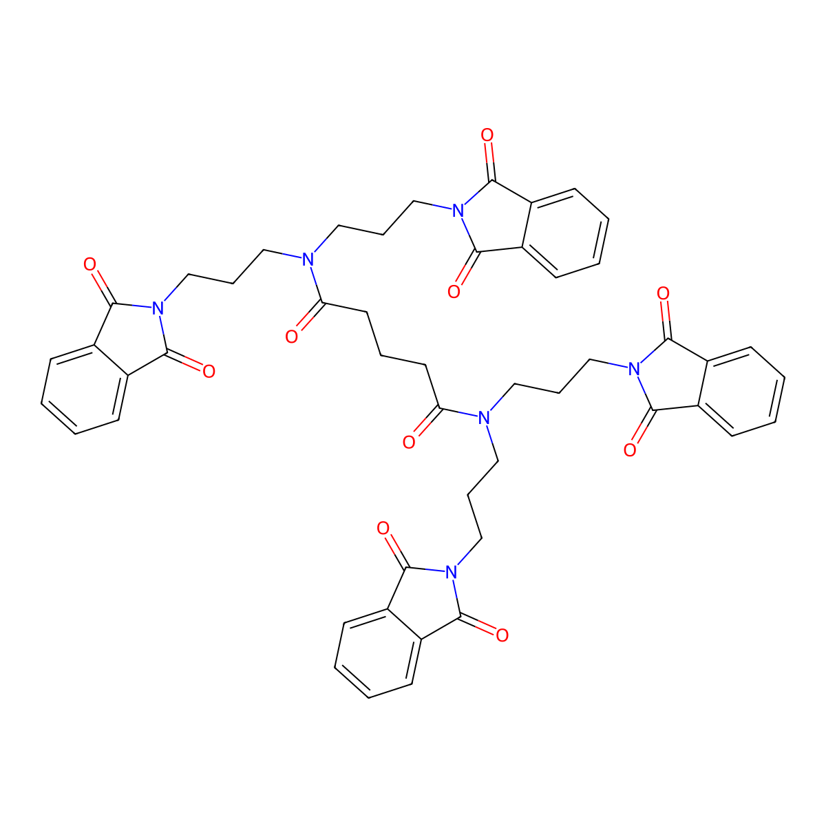 N1,N1,N5,N5-Tetrakis(3-(1,3-dioxoisoindolin-2-yl)propyl)glutaramide molecular structure, CAS 104435-64-5