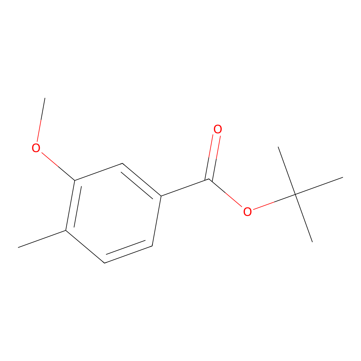 tert-Butyl 3-methoxy-4-methylbenzoate molecular structure, CAS 104436-90-0