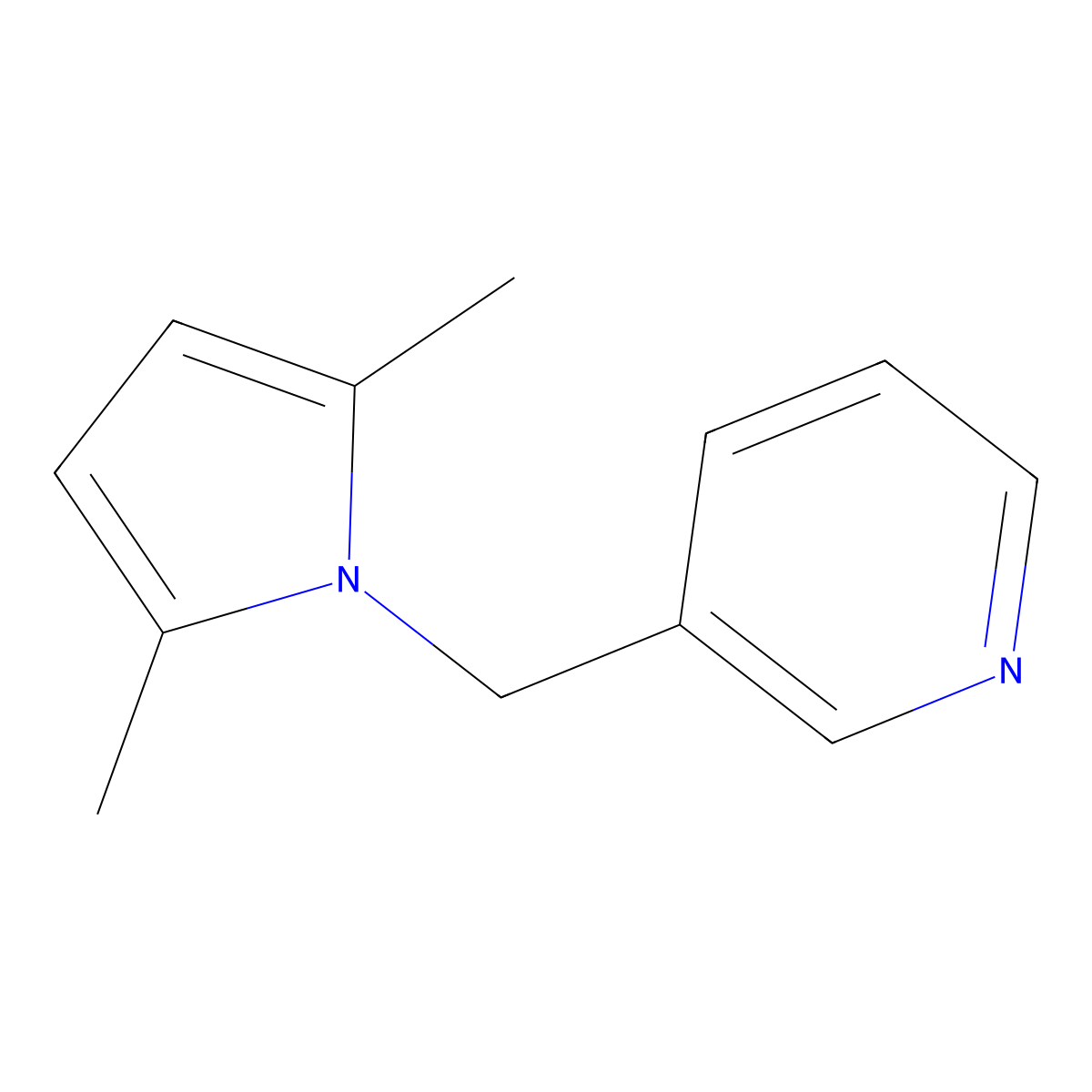 3-[(2,5-Dimethylpyrrol-1-yl)methyl]pyridine molecular structure, CAS 104439-81-8