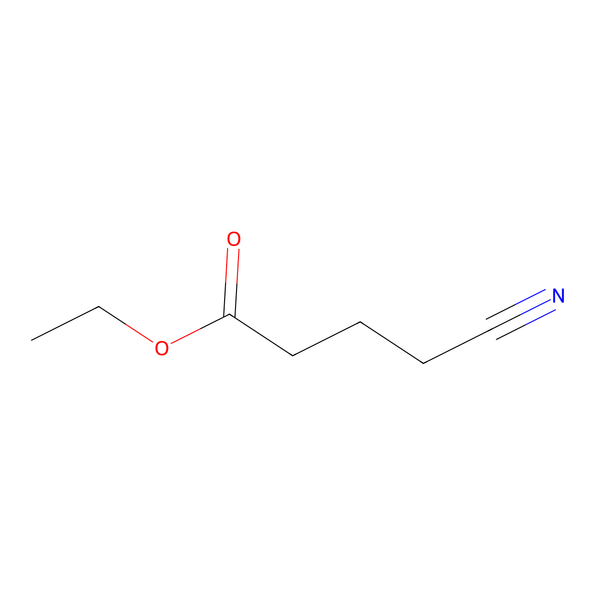 Ethyl 4-cyanobutanoate molecular structure, CAS 10444-38-9