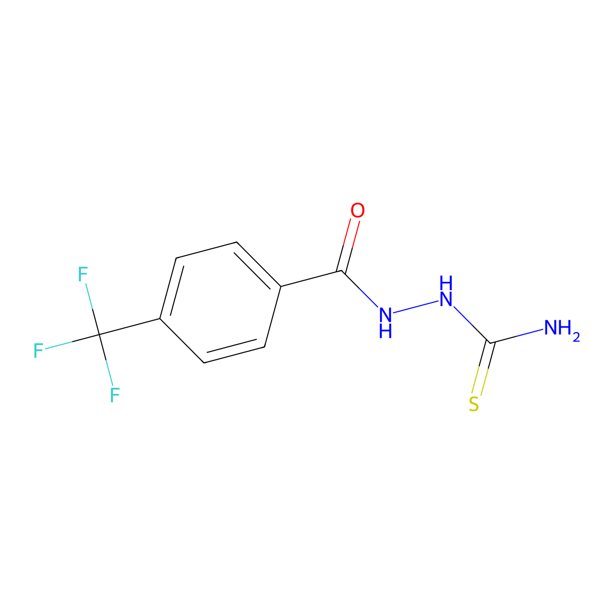 2-[4-(Trifluoromethyl)benzoyl]hydrazine-1-carbothioamide molecular structure, CAS 10444-97-0