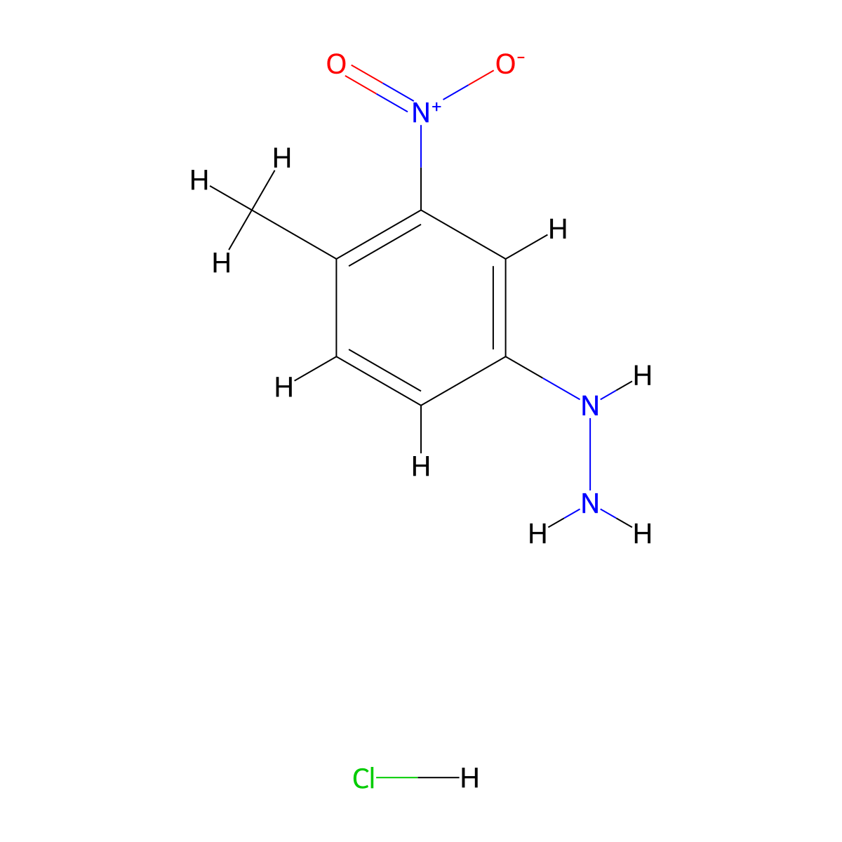 (4-Methyl-3-nitrophenyl)hydrazine hydrochloride molecular structure, CAS 104446-90-4