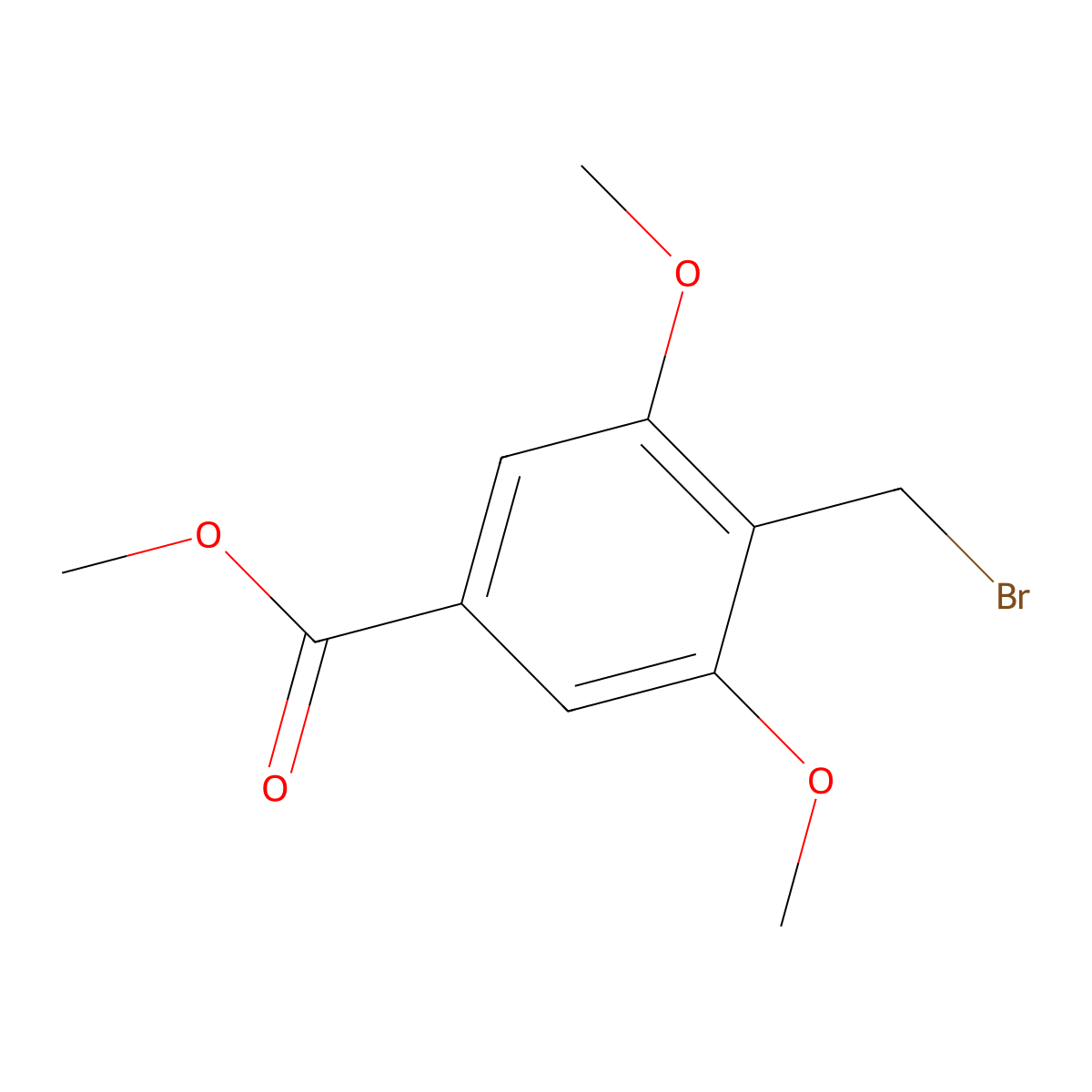 Methyl 4-(bromomethyl)-3,5-dimethoxybenzoate molecular structure, CAS 104447-91-8