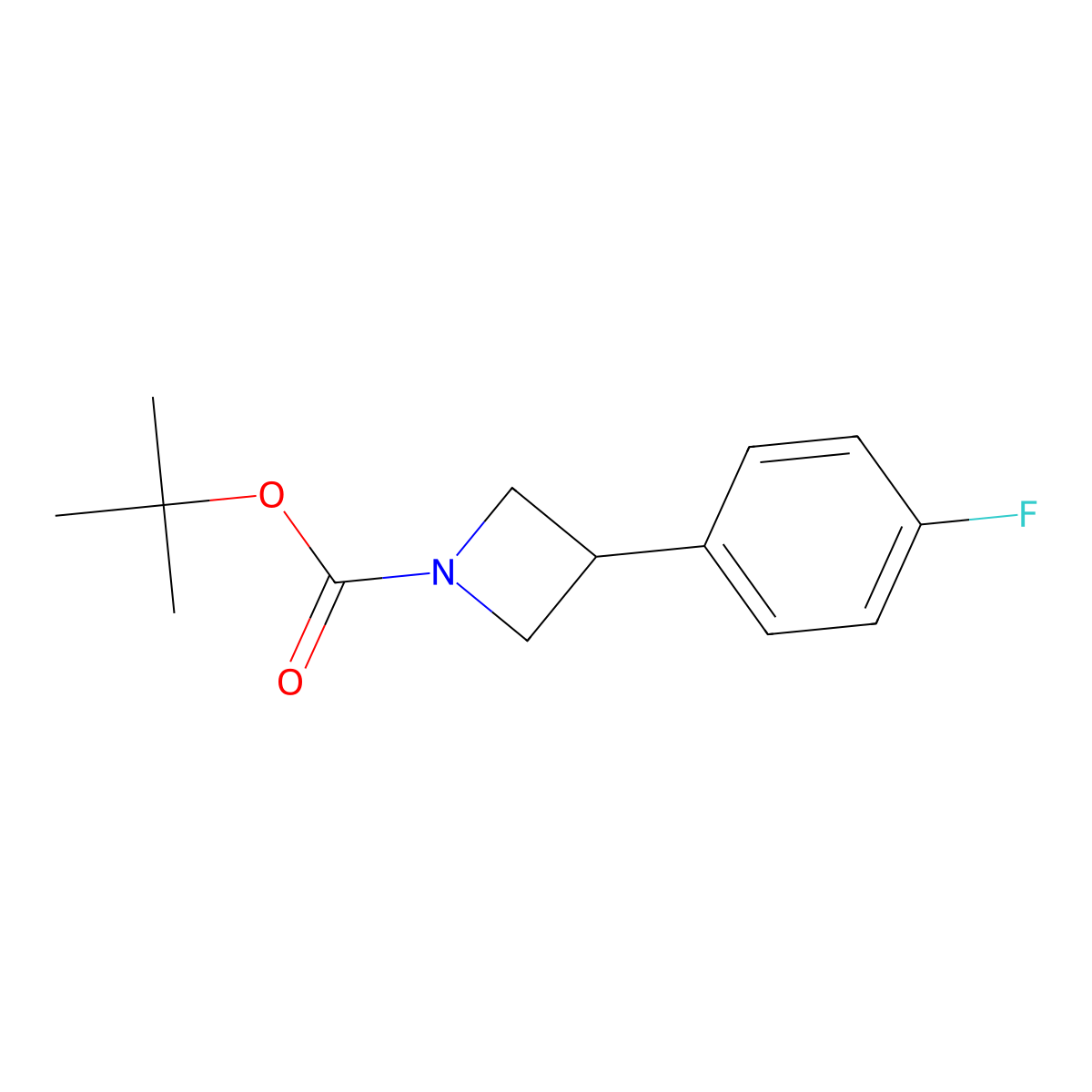 tert-Butyl 3-(4-fluorophenyl)azetidine-1-carboxylate molecular structure, CAS 1044507-64-3