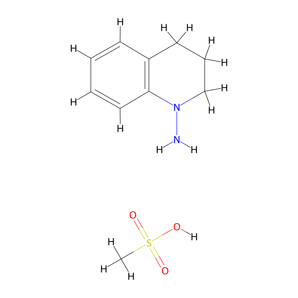1,2,3,4-Tetrahydroquinolin-1-amine; methanesulfonic acid molecular structure, CAS 1044517-80-7