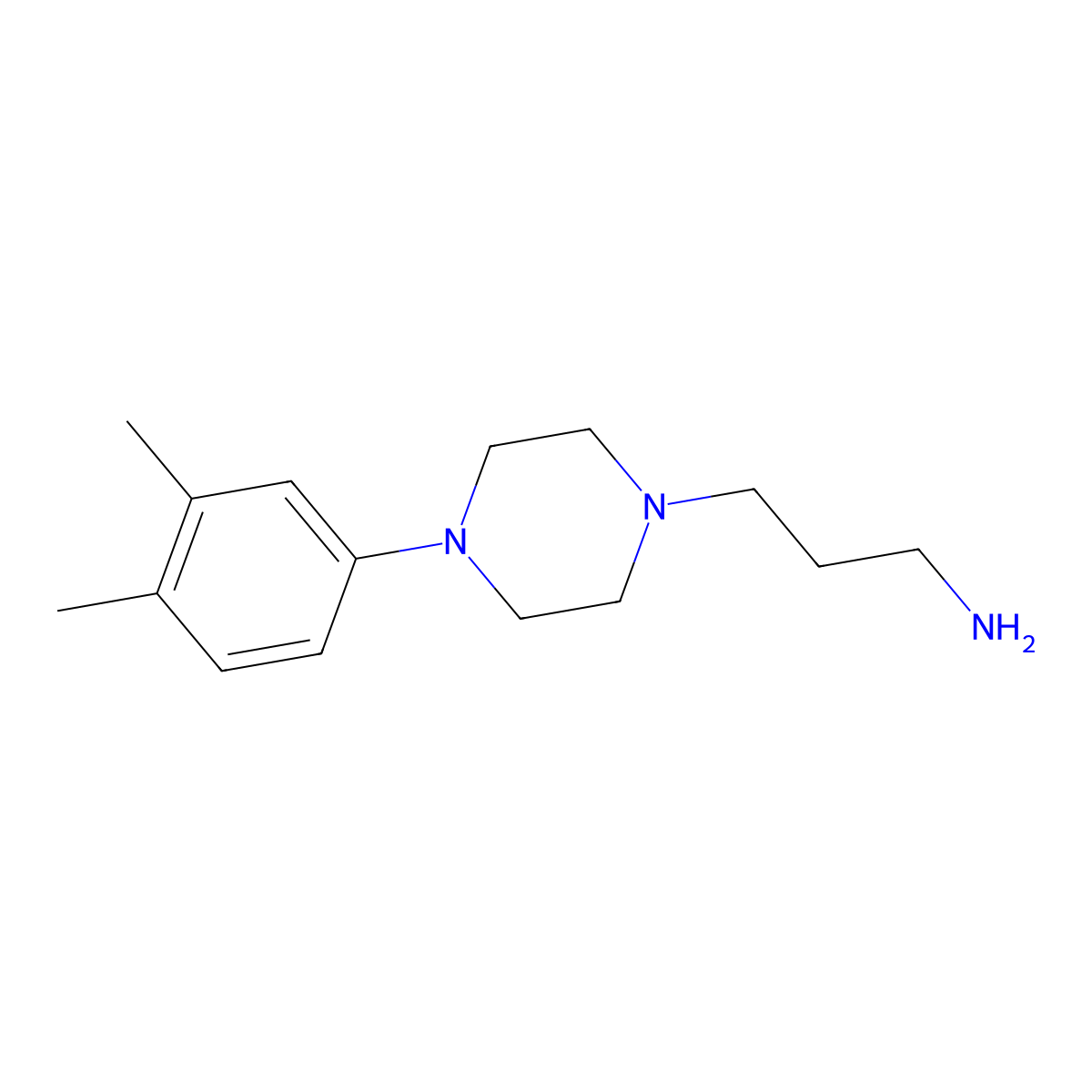 {3-[4-(3,4-Dimethylphenyl)piperazin-1-yl]propyl}amine molecular structure, CAS 1044528-67-7