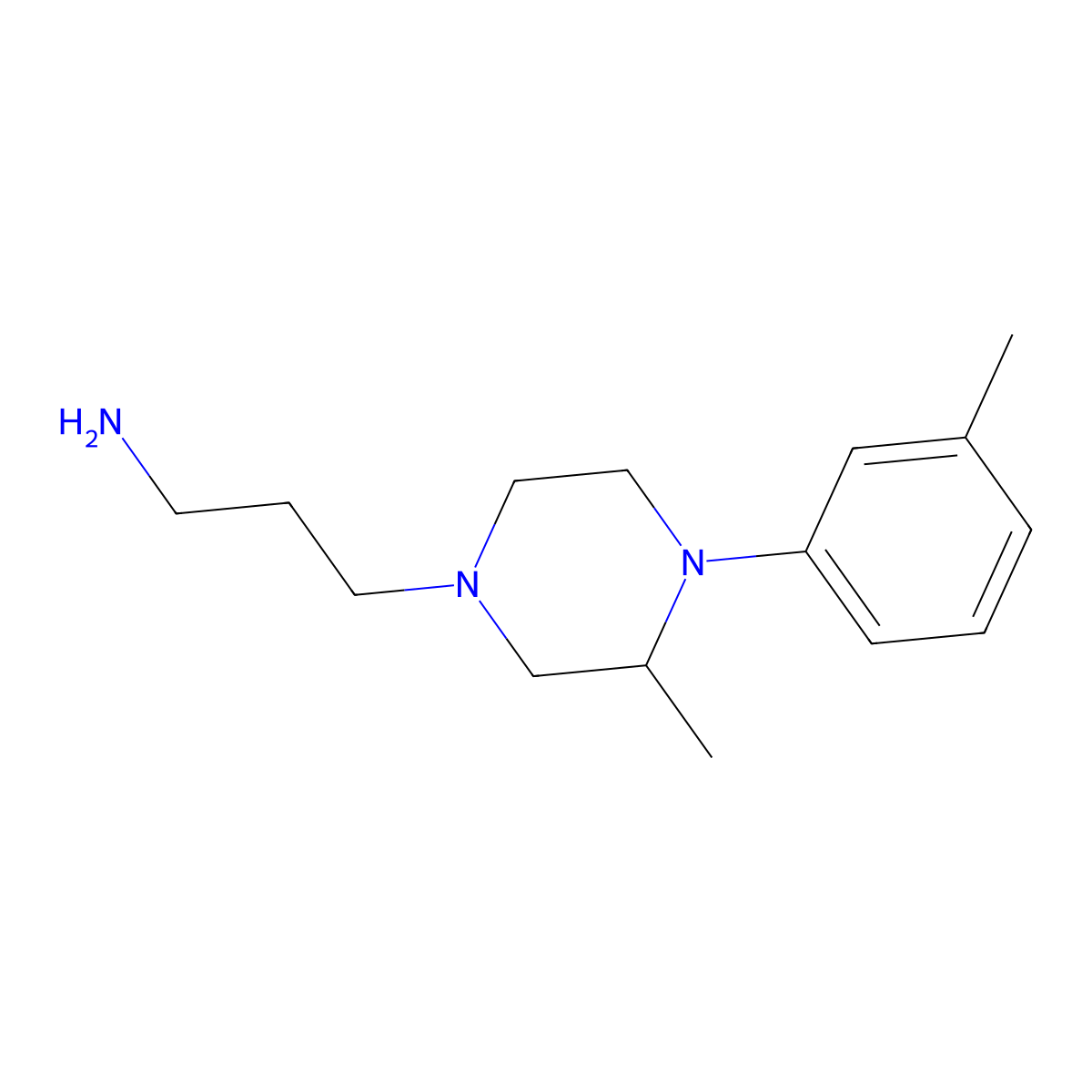 {3-[3-Methyl-4-(3-methylphenyl)piperazin-1-yl]propyl}amine molecular structure, CAS 1044528-74-6