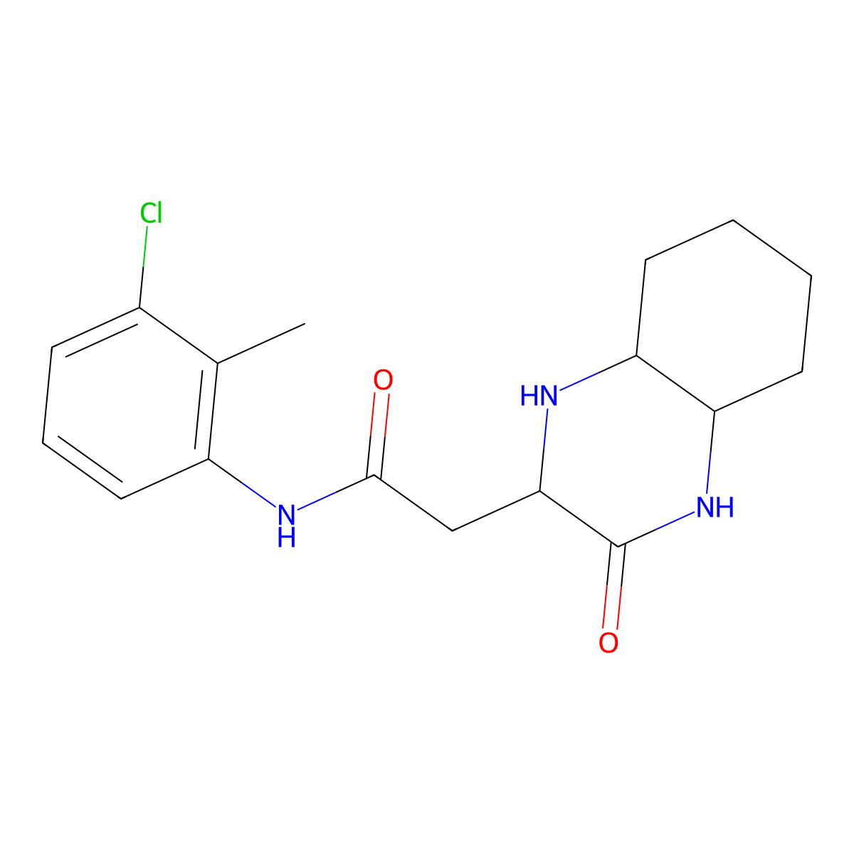 N-(3-chloro-2-methylphenyl)-2-(3-oxodecahydroquinoxalin-2-yl)acetamide molecular structure, CAS 1044538-42-2