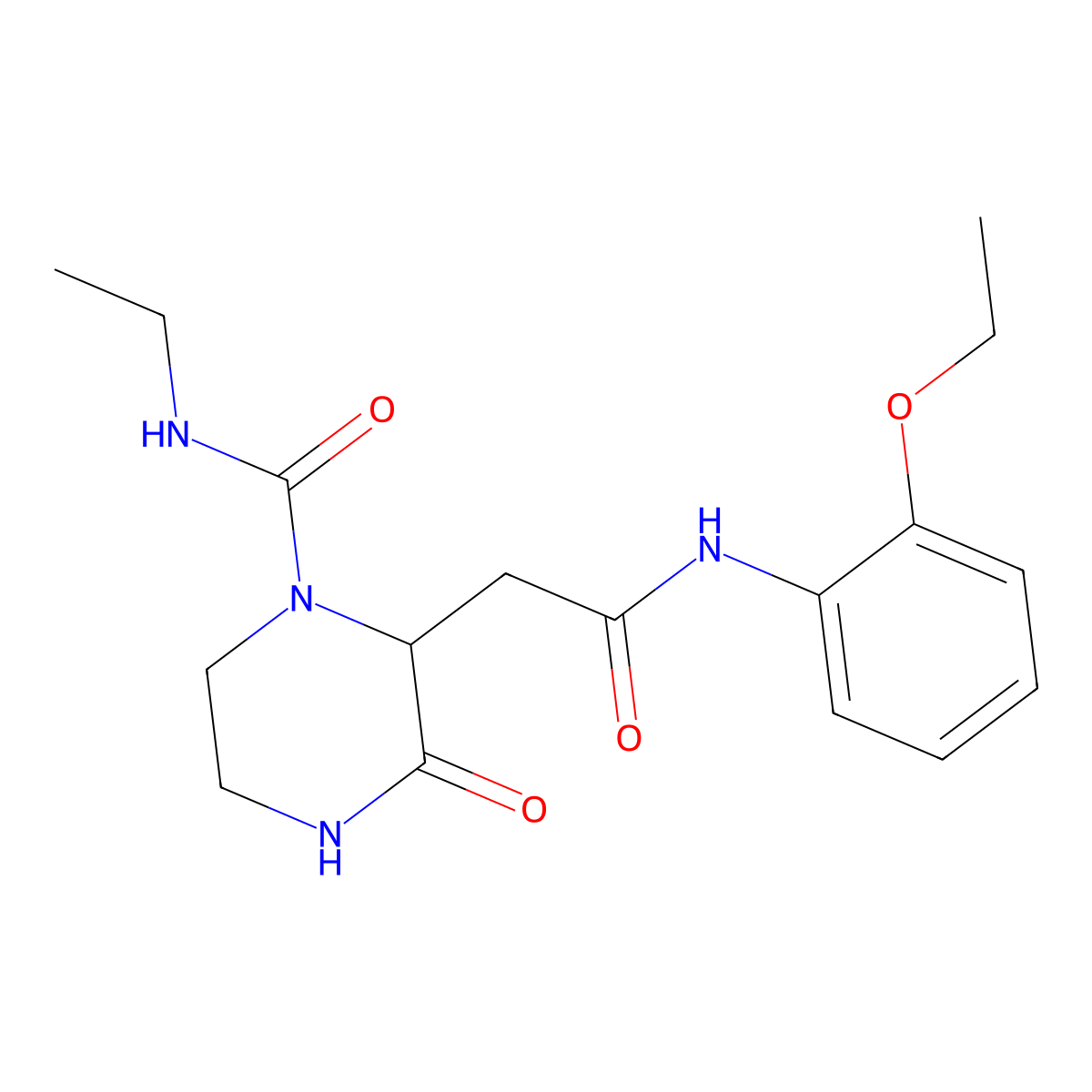 2-{2-[(2-ethoxyphenyl)amino]-2-oxoethyl}-N-ethyl-3-oxopiperazine-1-carboxamide molecular structure, CAS 1044539-50-5