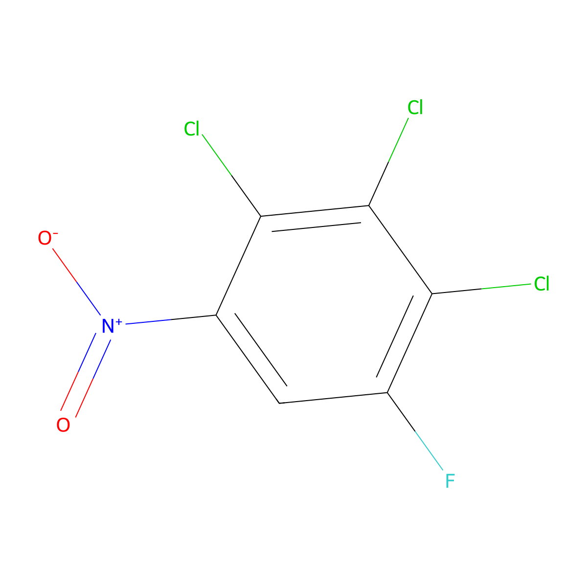 2,3,4-Trichloro-1-fluoro-5-nitrobenzene molecular structure, CAS 104455-89-2