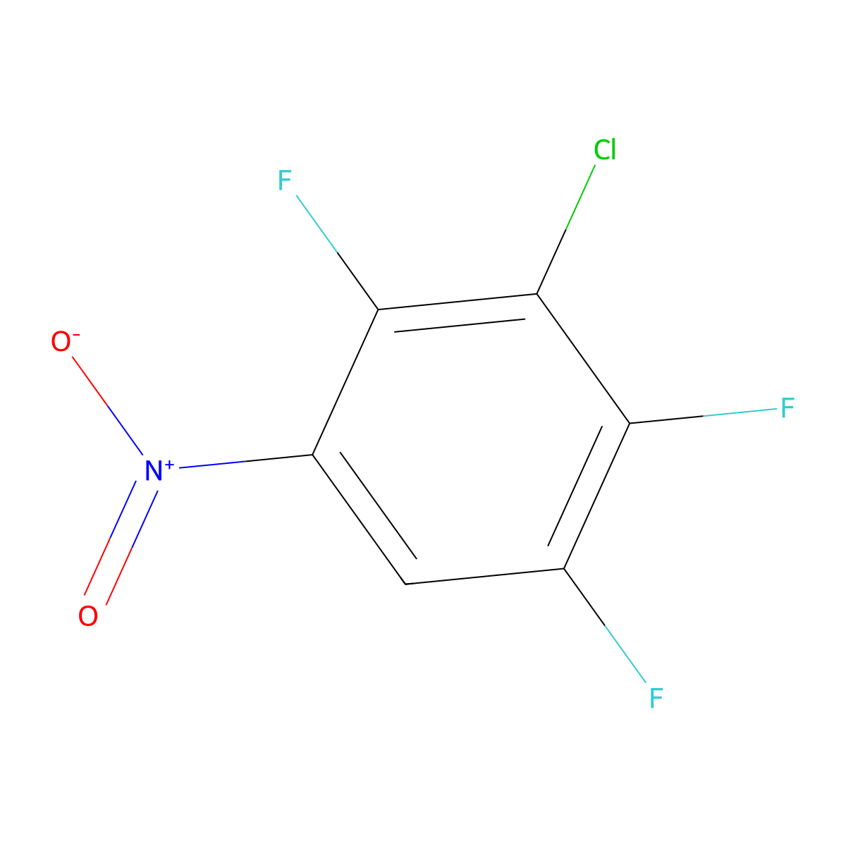 3-Chloro-1,2,4-trifluoro-5-nitrobenzene molecular structure, CAS 104455-90-5