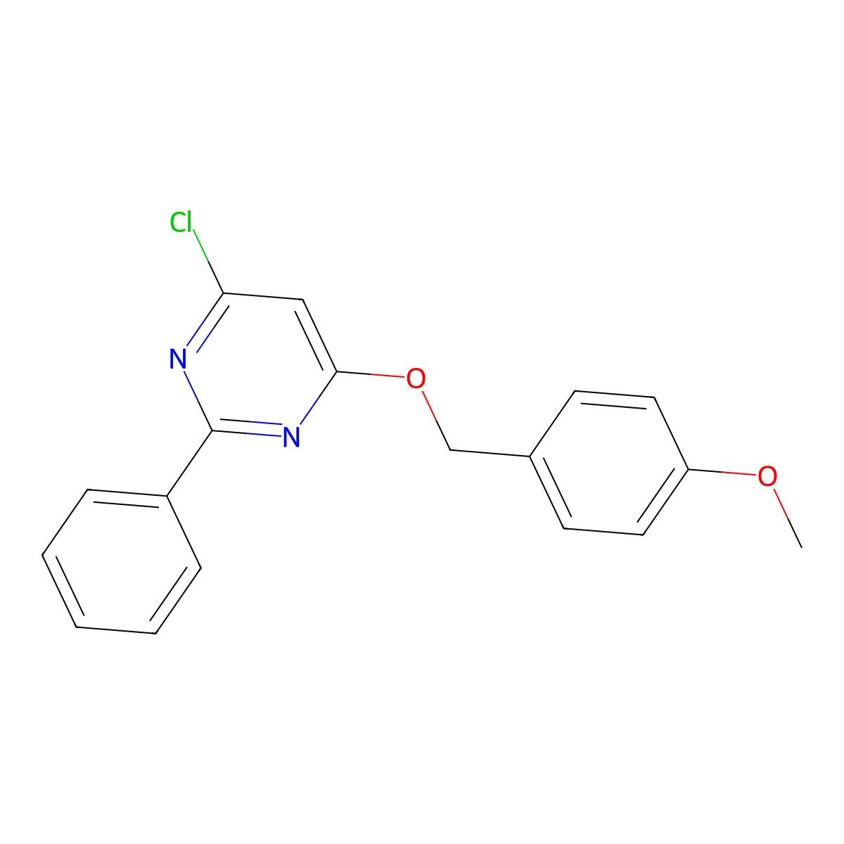 4-Chloro-6-[(4-methoxyphenyl)methoxy]-2-phenylpyrimidine molecular structure, CAS 1044559-74-1