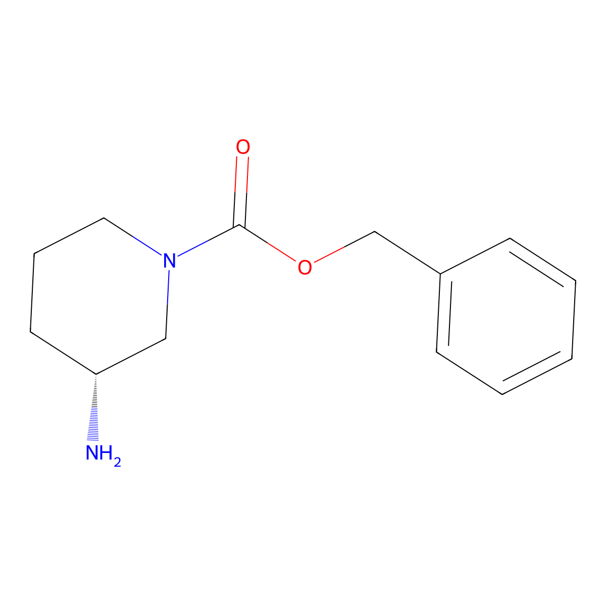 (R)-1-Cbz-3-aminopiperidine molecular structure, CAS 1044560-96-4