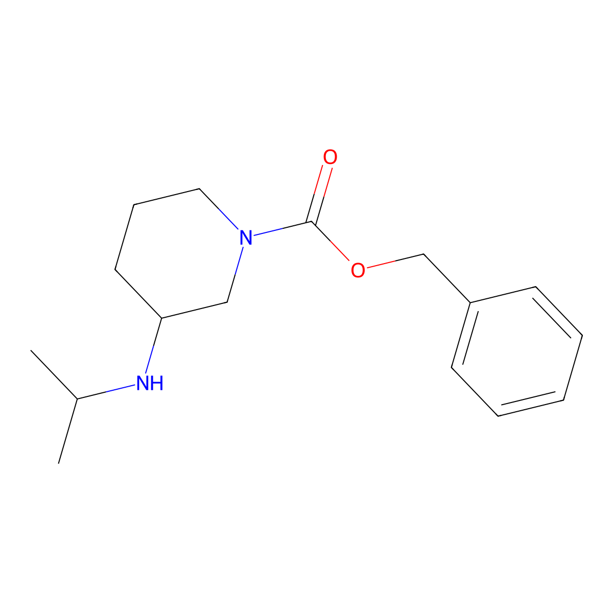 (R)-3-Isopropylamino-piperidine-1-carboxylic acid benzyl ester molecular structure, CAS 1044560-98-6