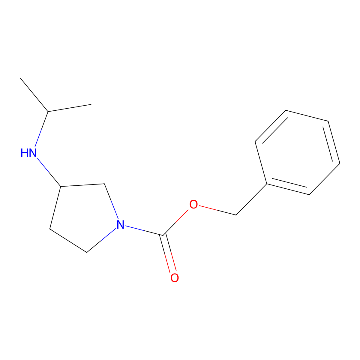 Benzyl 3-(isopropylamino)pyrrolidine-1-carboxylate molecular structure, CAS 1044561-10-5