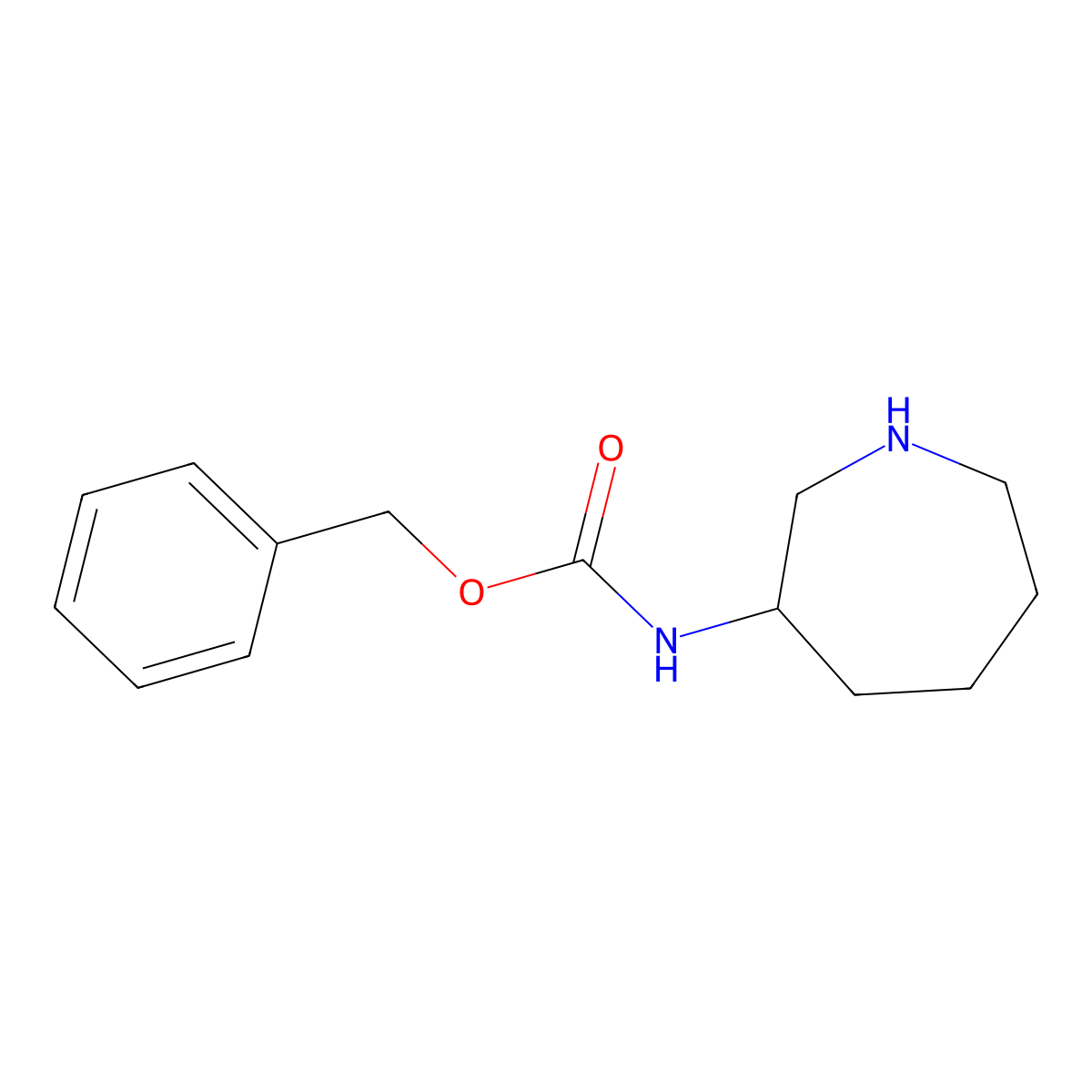 Benzyl azepan-3-ylcarbamate molecular structure, CAS 1044561-15-0