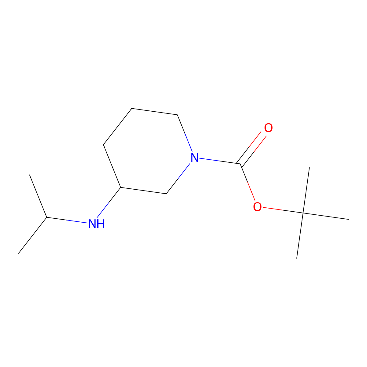 (R)-tert-Butyl 3-(isopropylamino)piperidine-1-carboxylate molecular structure, CAS 1044562-02-8
