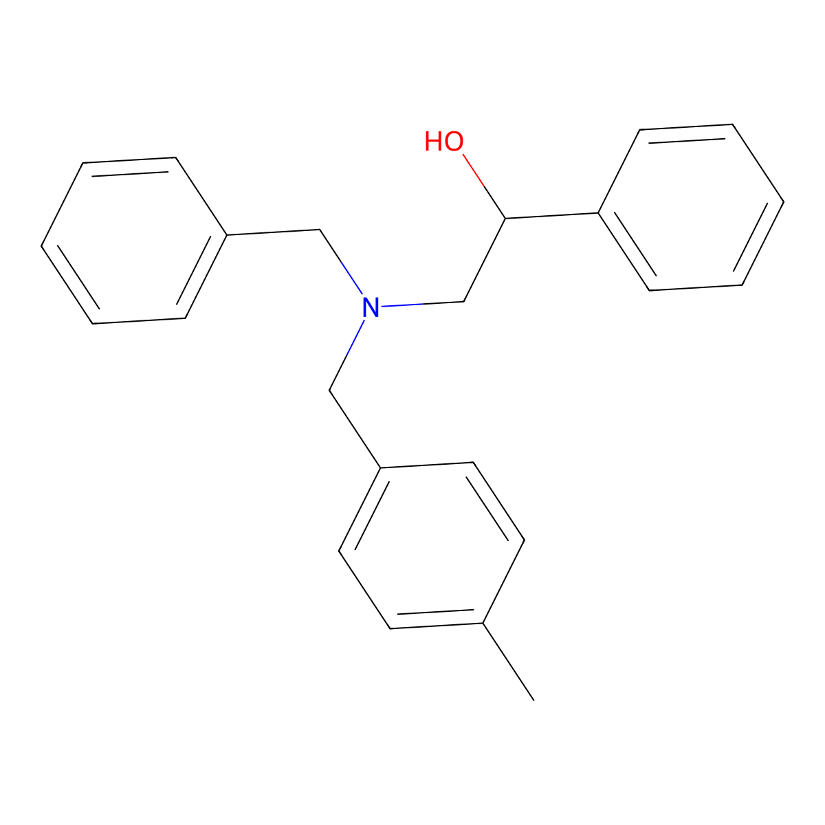 2-[Benzyl(4-methylbenzyl)amino]-1-phenylethanol molecular structure, CAS 1044572-39-5